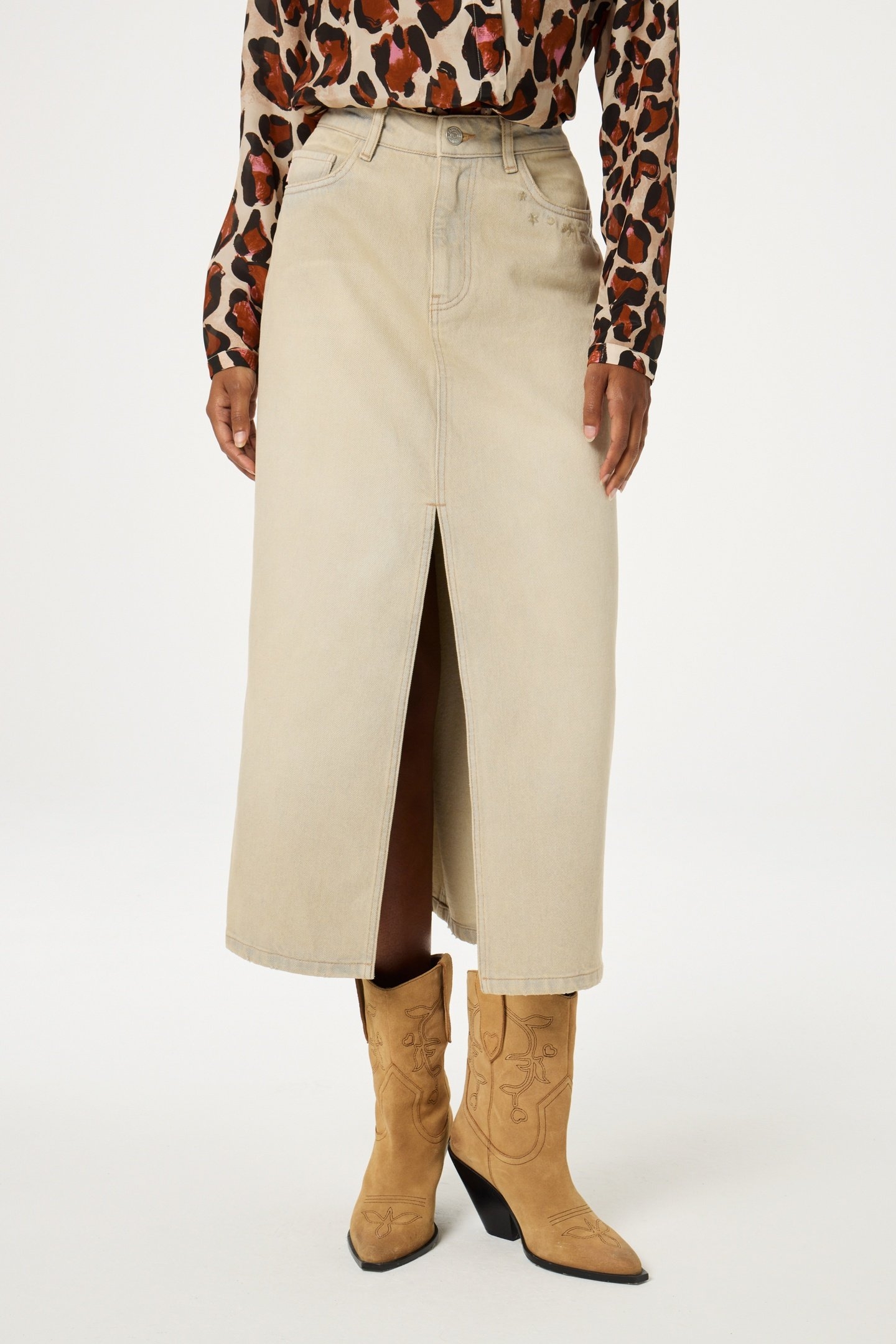 CARLYNE SKIRT DIRTY BEIGE 2