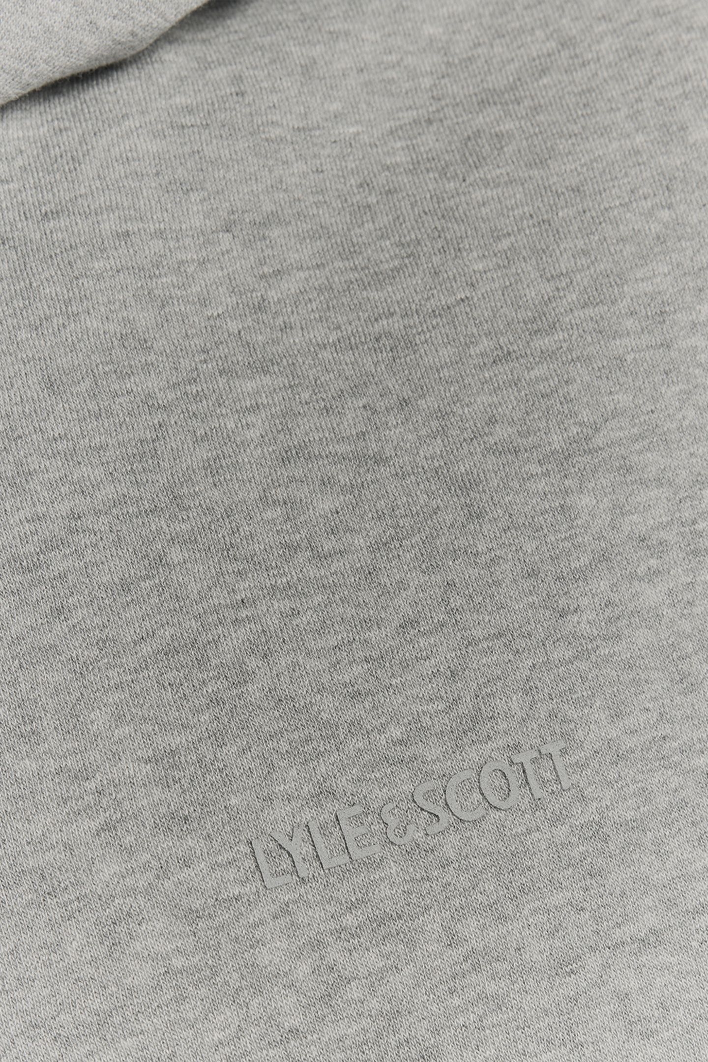 LOGO BRUSHBACK PULLOVER HOODIE MID GREY MARL 6