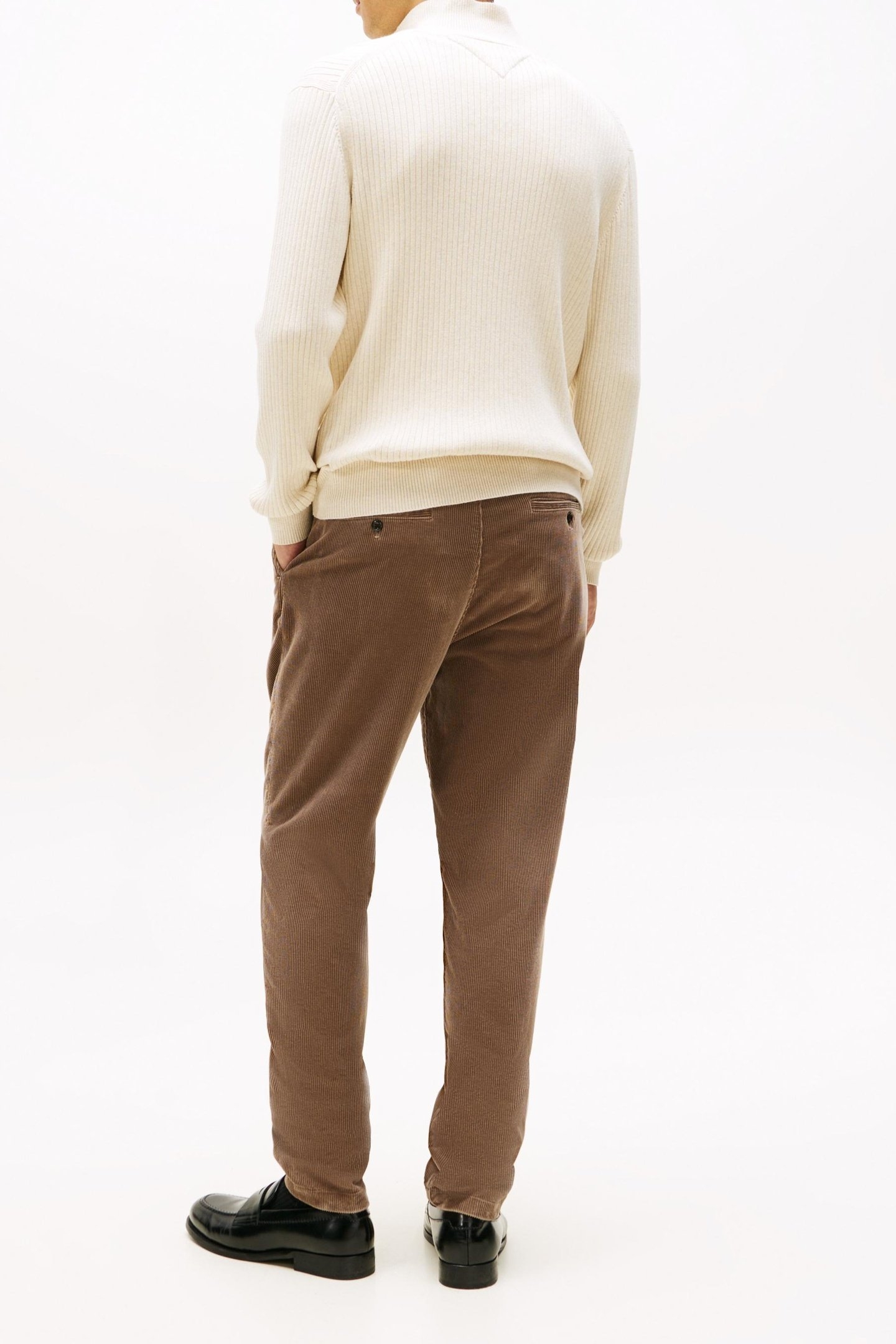 PIMA COTTON MOCK NECK SWEATER HEATHERED OATMILK 3