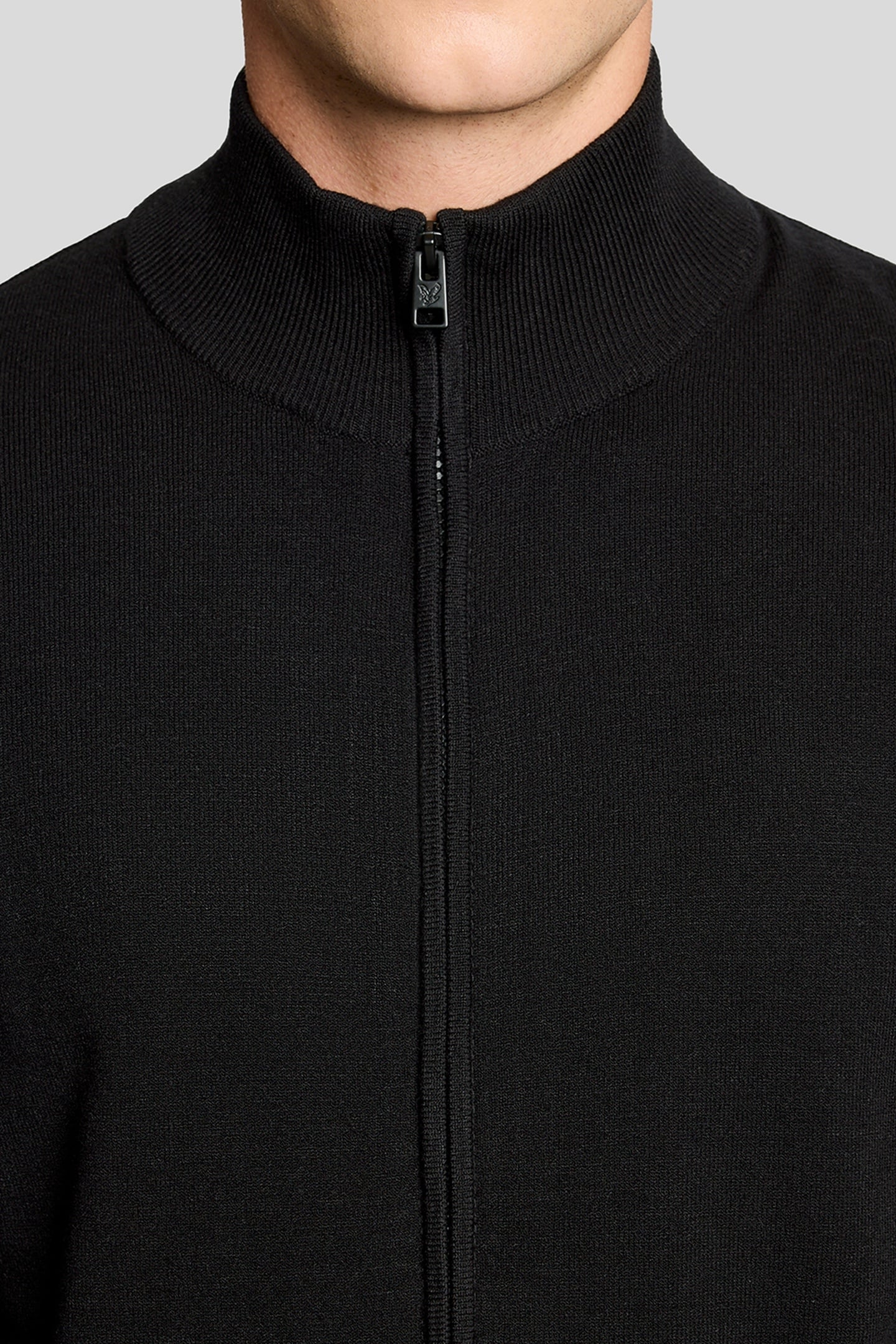 MESH LOGO KNITTED TRACK JACKET JET BLACK 3