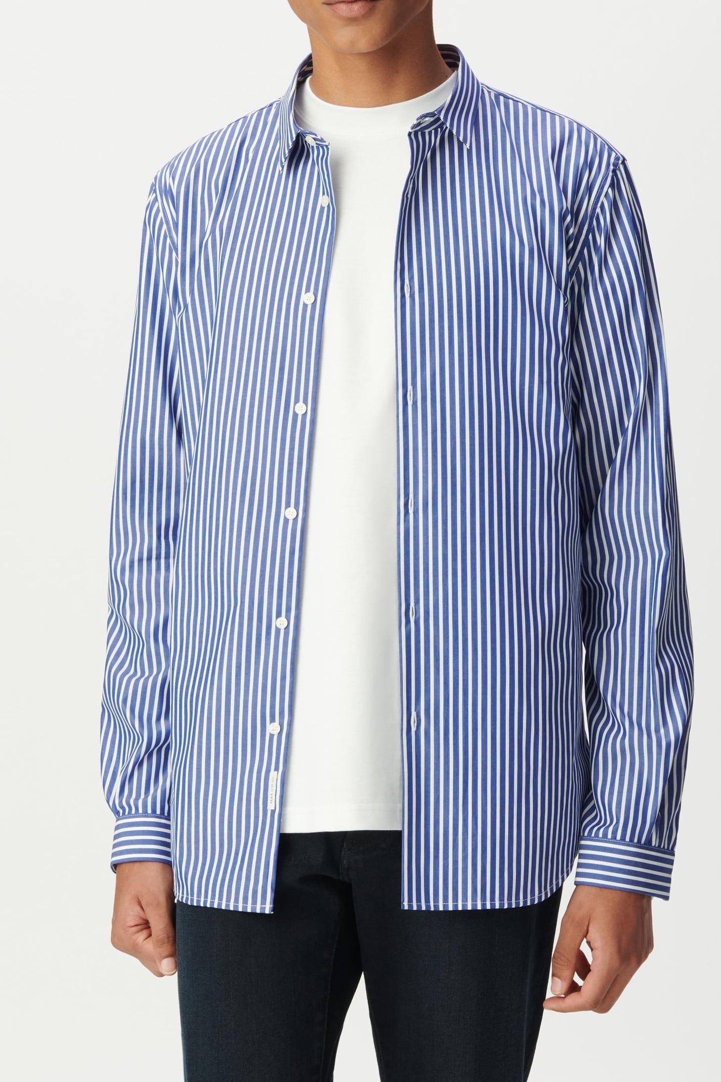 REGULAR NAVY BLUE STRIPED SHIRT 1