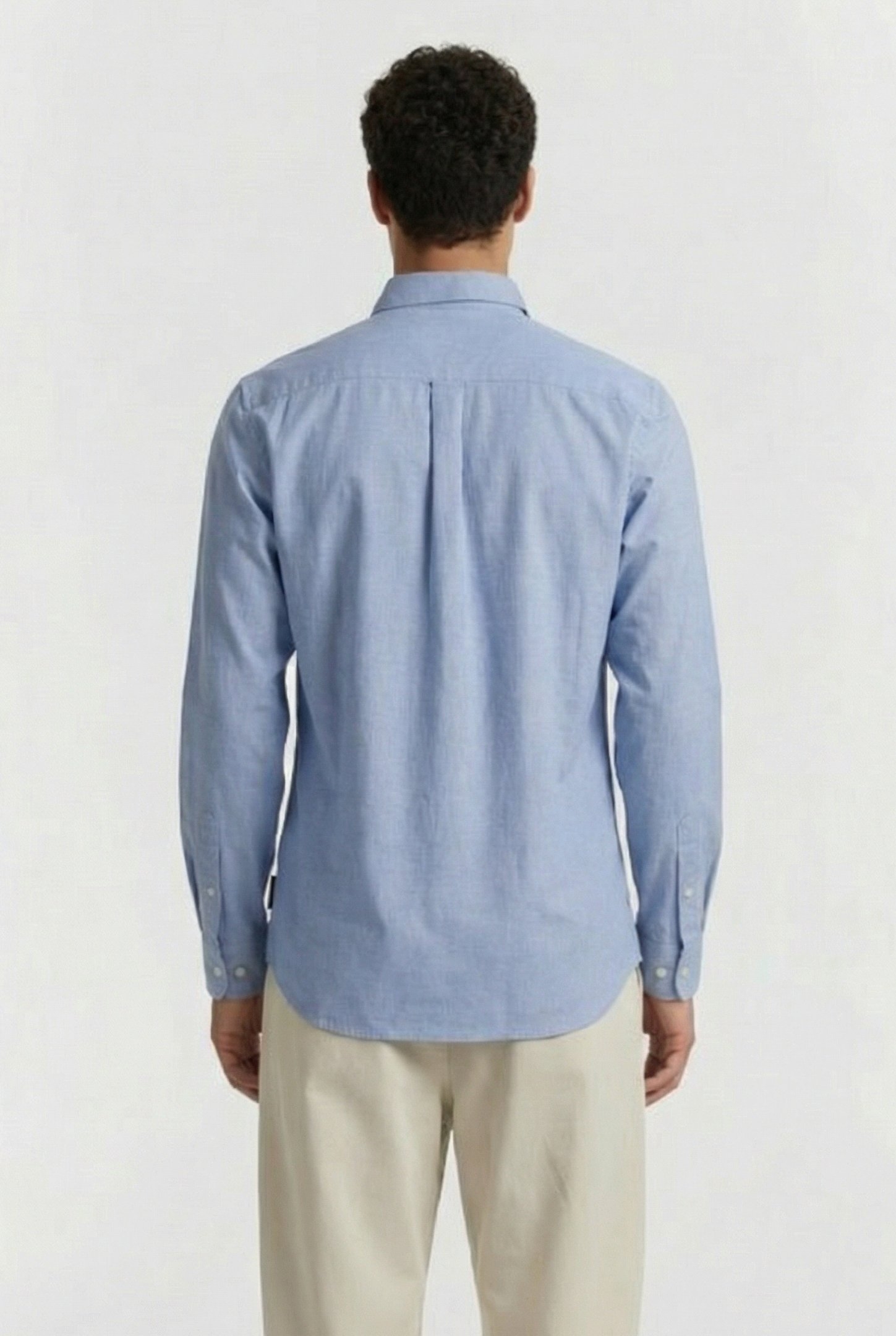 OXFORD LONG SLEEVE SHIRT SKY/MARINE 2