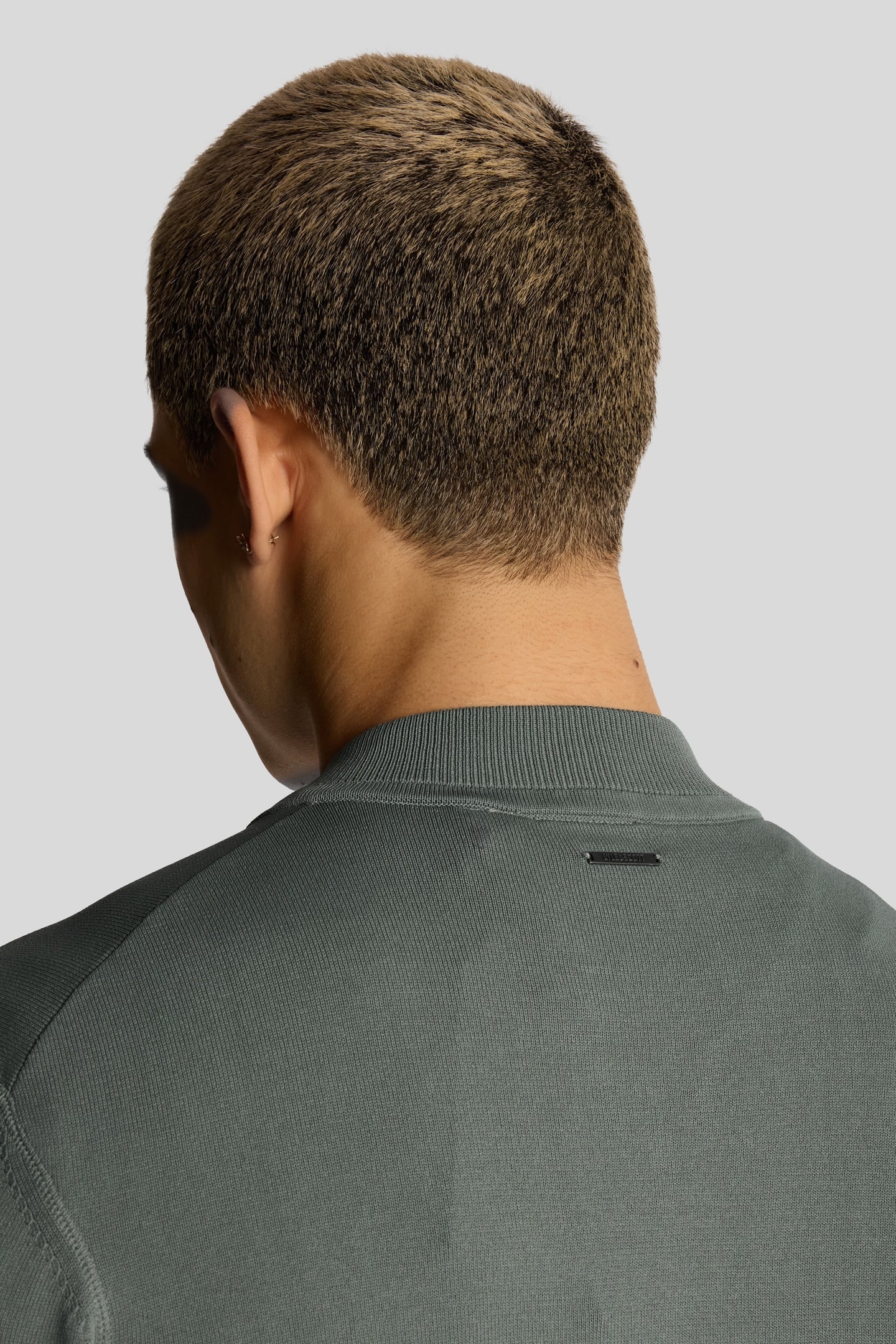 CARGO BOMBER COLLAR CARDIGAN WASHED SEAWEED 4