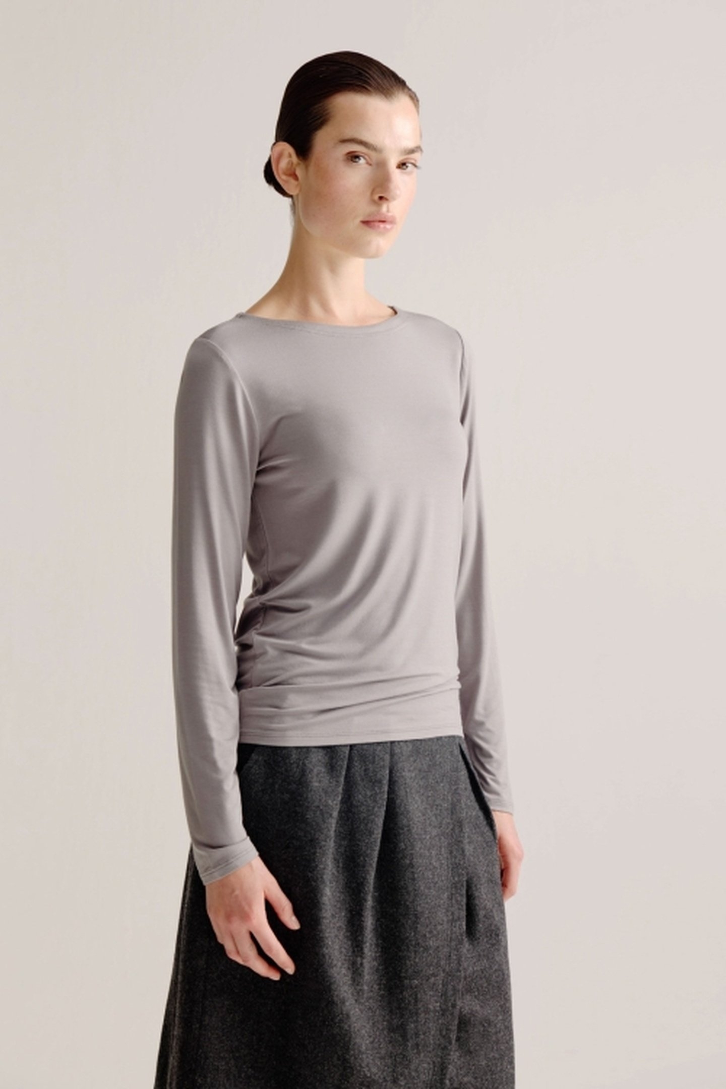 ALINE T-SHIRT SOLID STEEL GREY 2