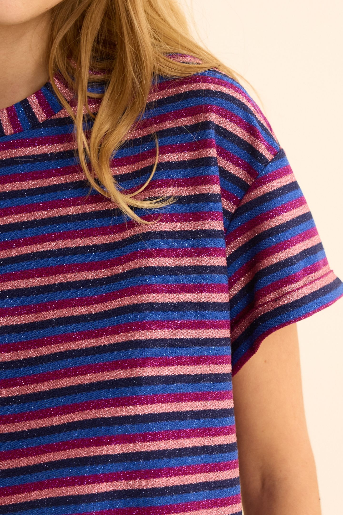 LUREX STRIPED VIOLET T-SHIRT MULTICO VIOLINE 4