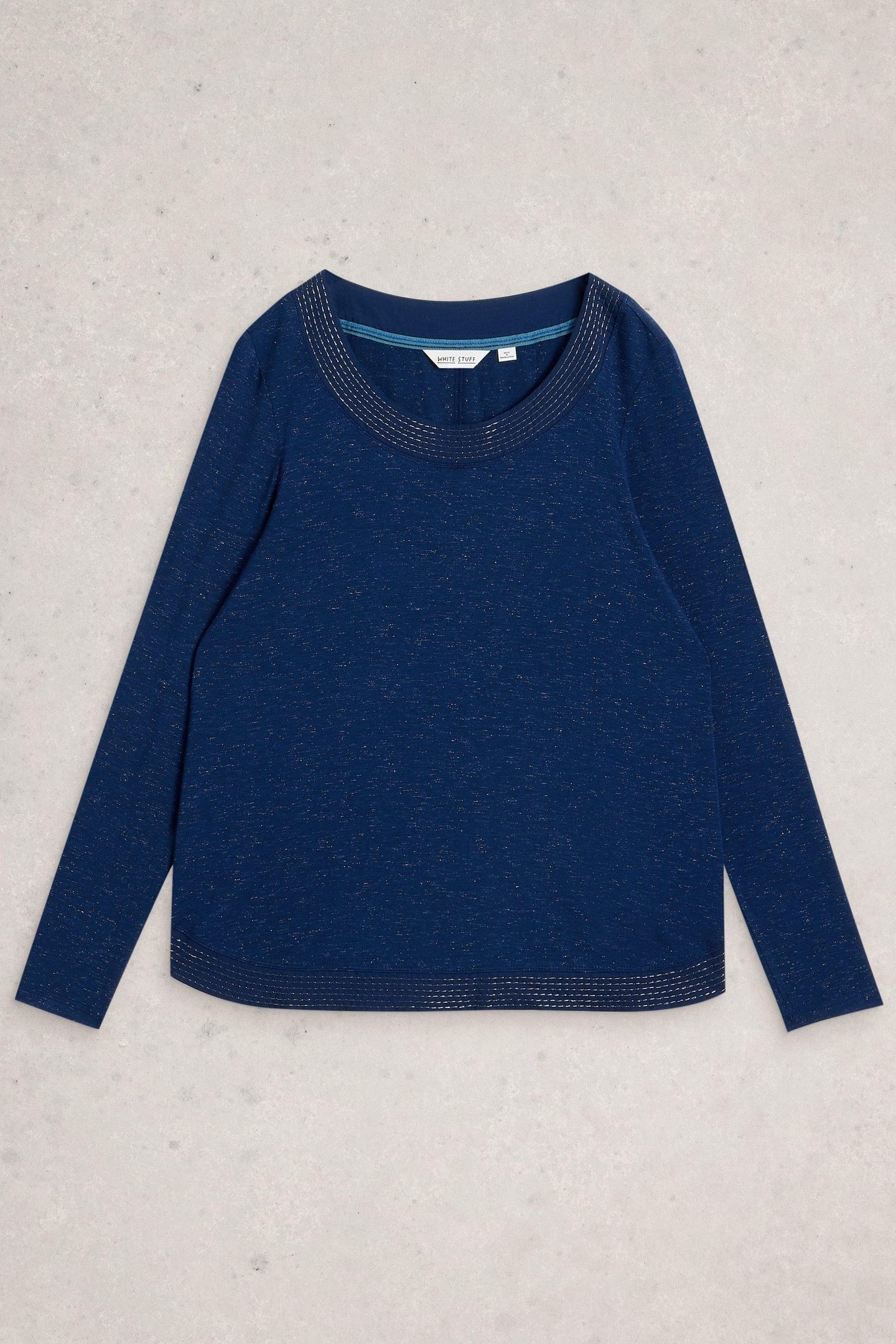WEAVER LS SPARKLE TEE DARK NAVY 4