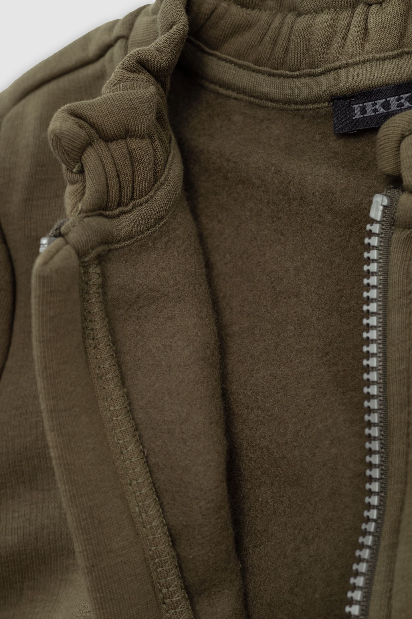 KHAKI CARDIGAN WITH FANCY BRAIDS ON GIRL'S POCKETS 5