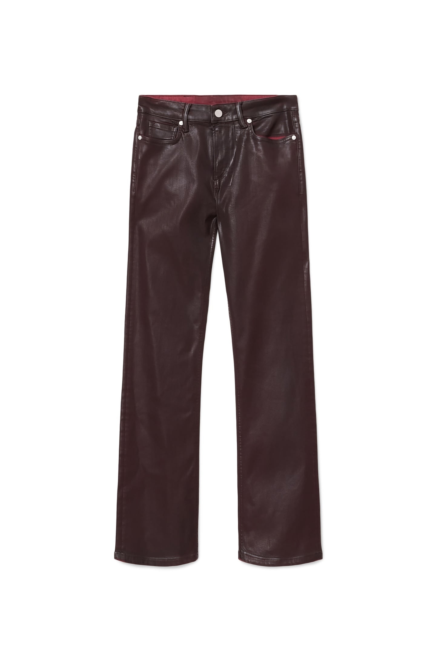 HALDAN COATED JEAN BURGUNDY RED 6