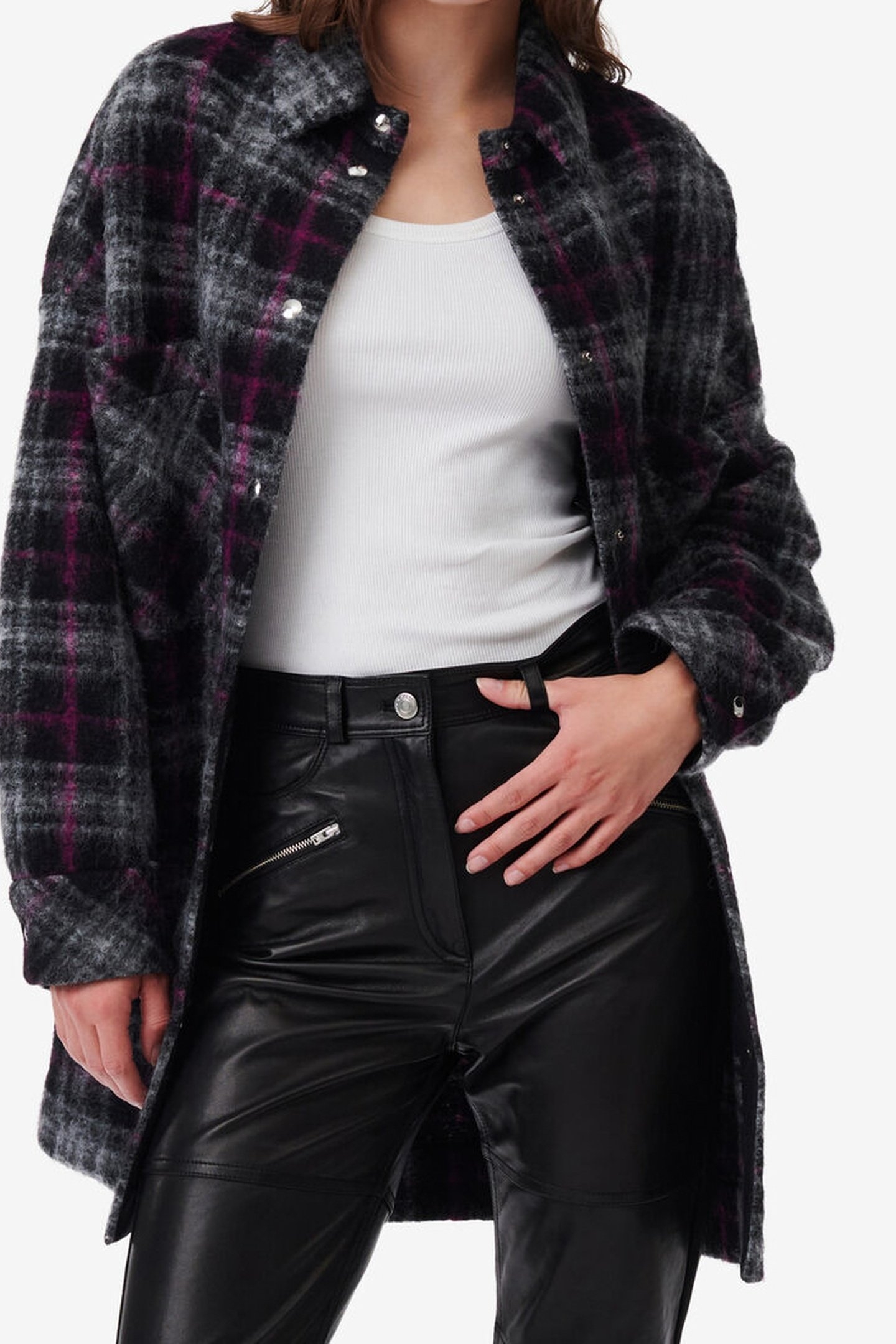 TERESA OVERSHIRT BLACK/FUSHIA 1