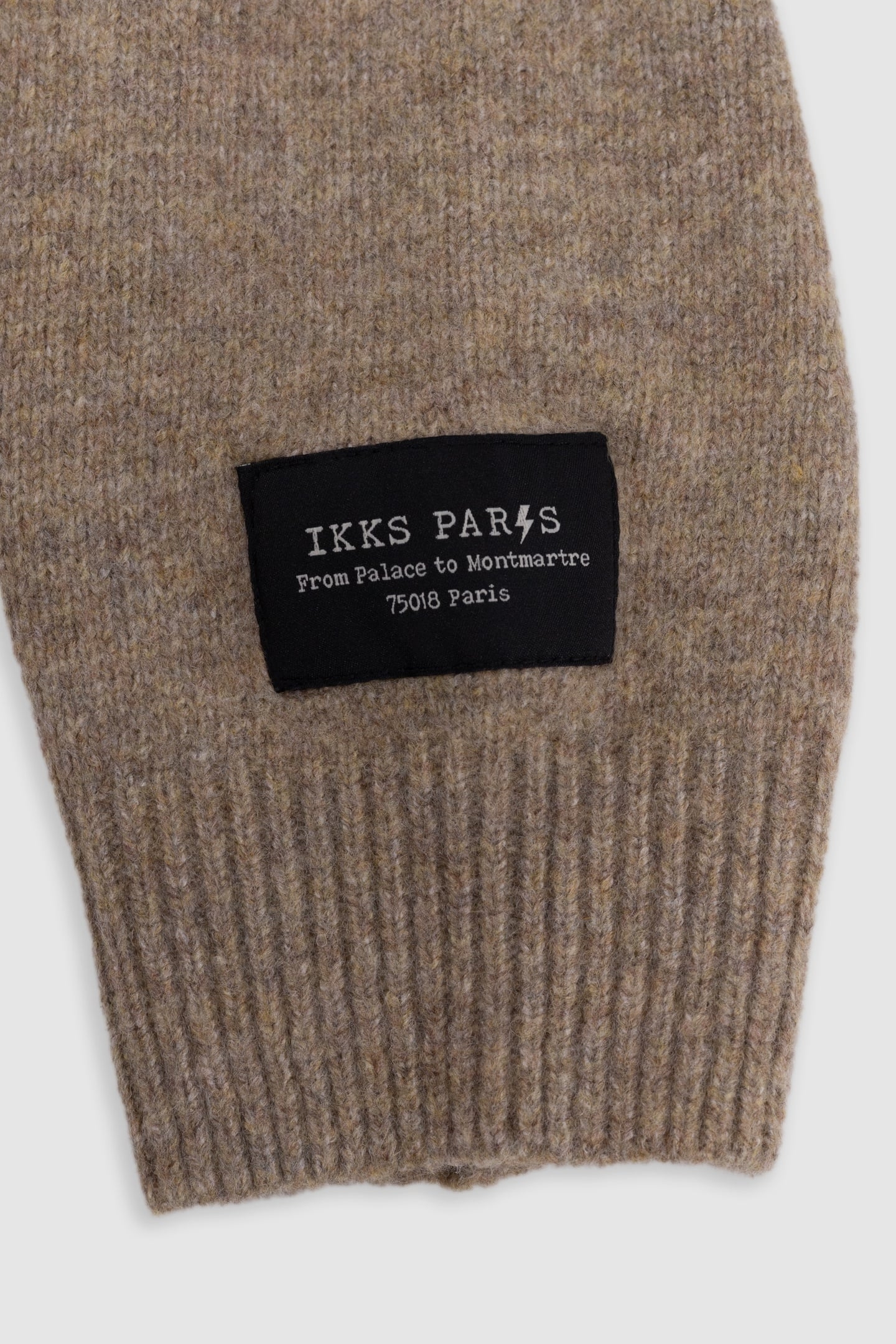 BOY'S CAMEL KNIT BADGE K EMBROIDERY BOUCLETTE SWEATER 5