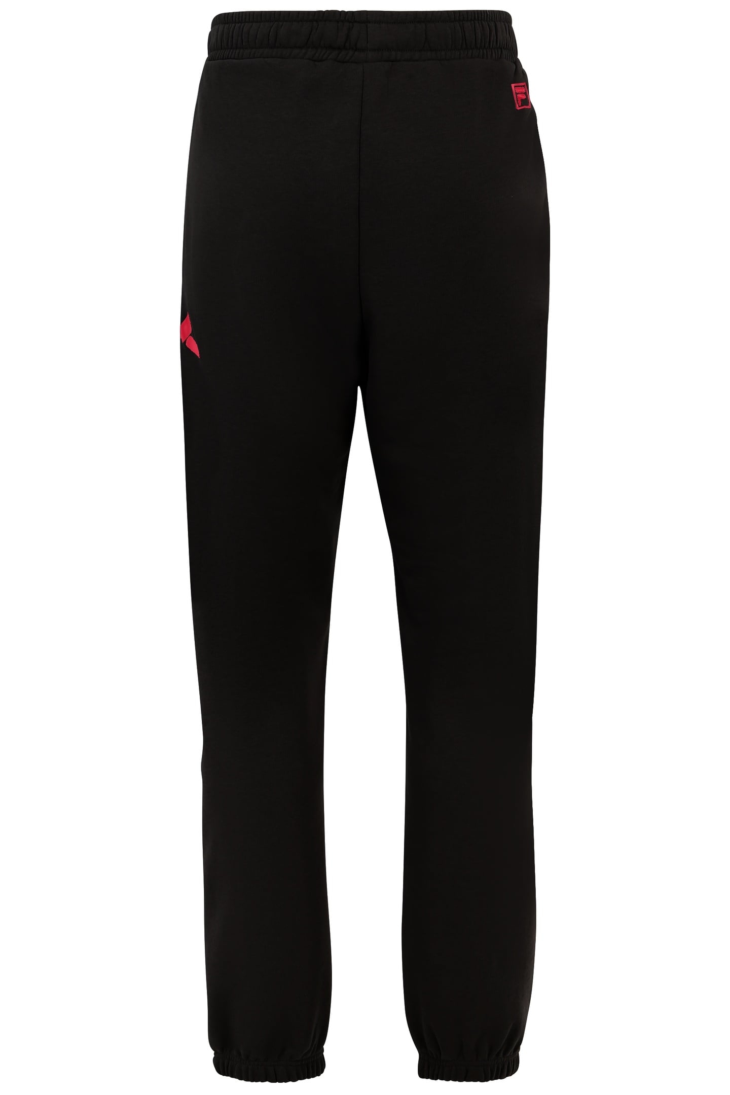LAGESSE LOOSE SWEAT PANTS BLACK-TRUE RED 4