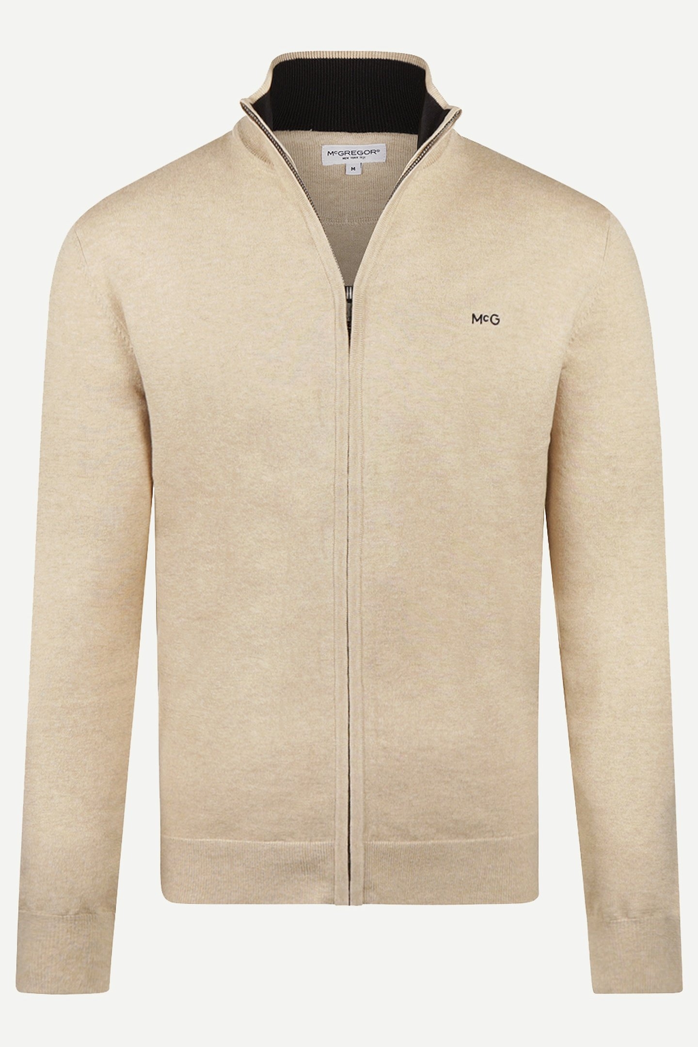 ZIP THRU CARDIGAN SAND 2