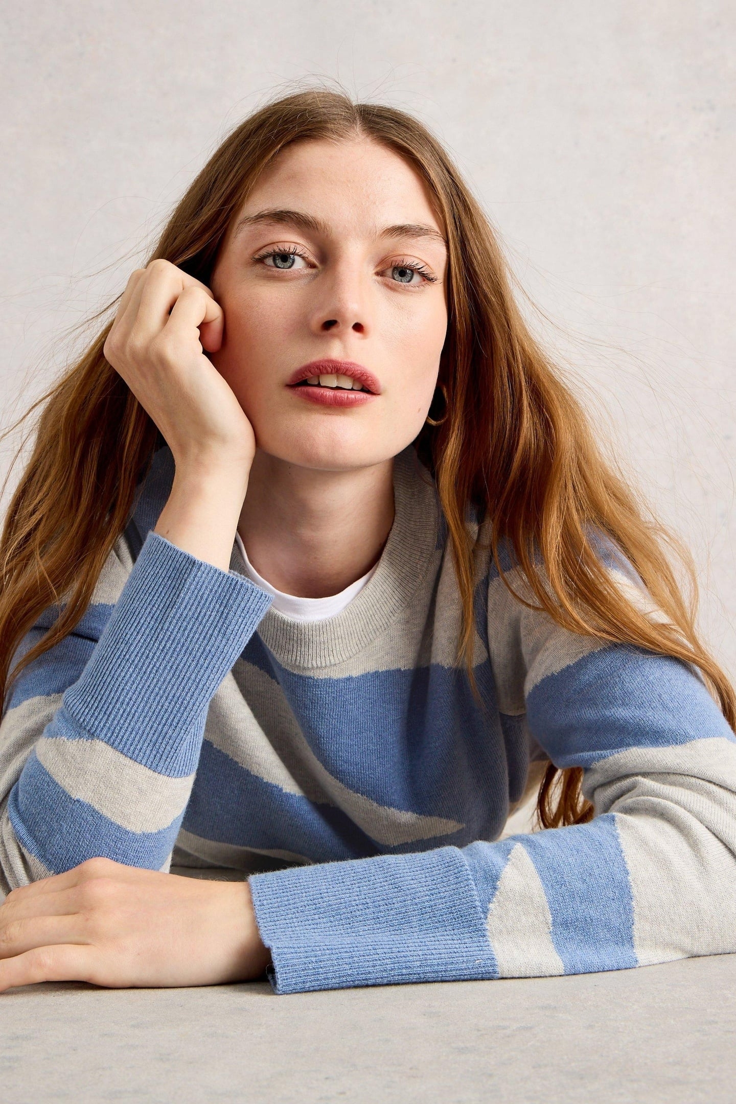 KATIE ABSTRACT JUMPER BLUE MULTI 2