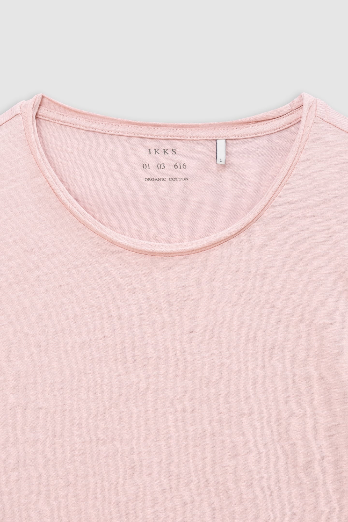 PINK ORGANIC COTTON ESSENTIAL CREW NECK T-SHIRT 5