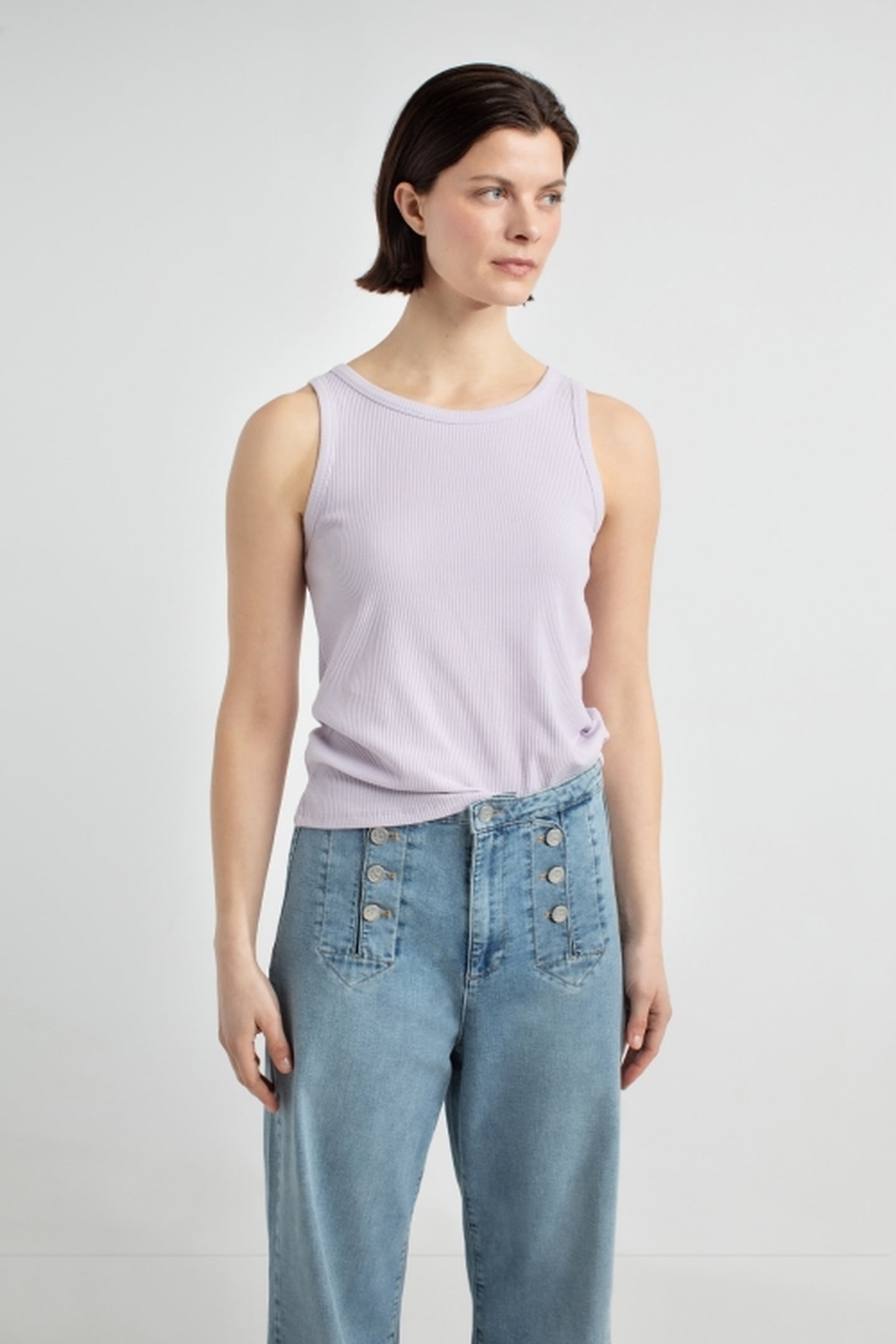 DOUTZEN TANK TOP LIGHT LILAC 1