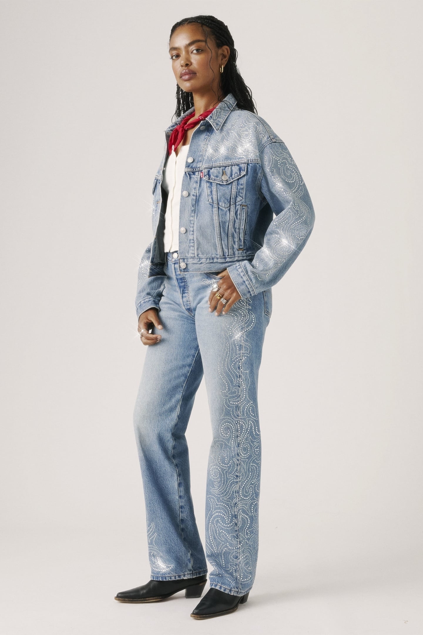 SHRUNKEN 90S NO PLEAT WESTERN CRYSTAL TR 5