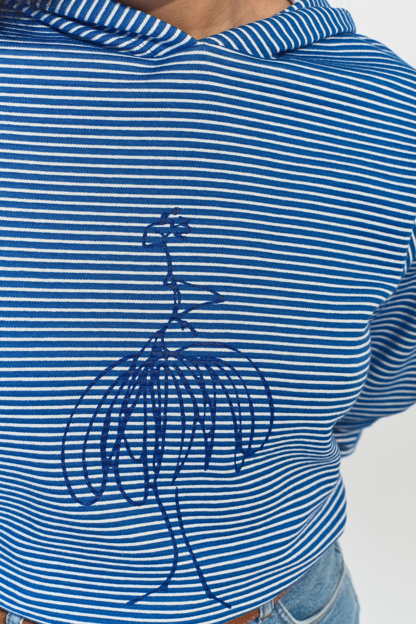 MELKI - SAILOR T-SHIRT WITH SEQUINED DANCER HOODIE 5