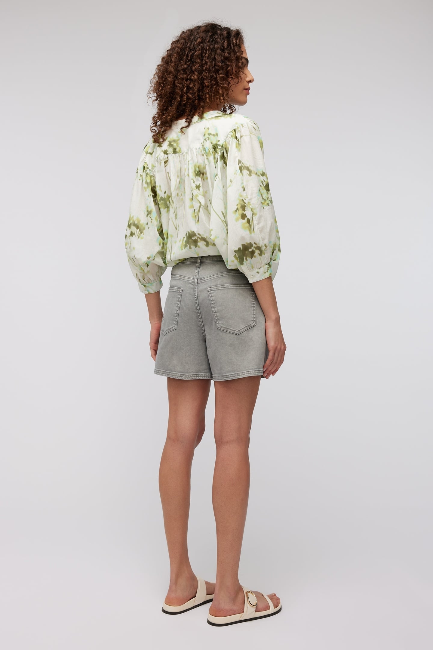 KITTY BLOUSE GREEN FLOWER 4