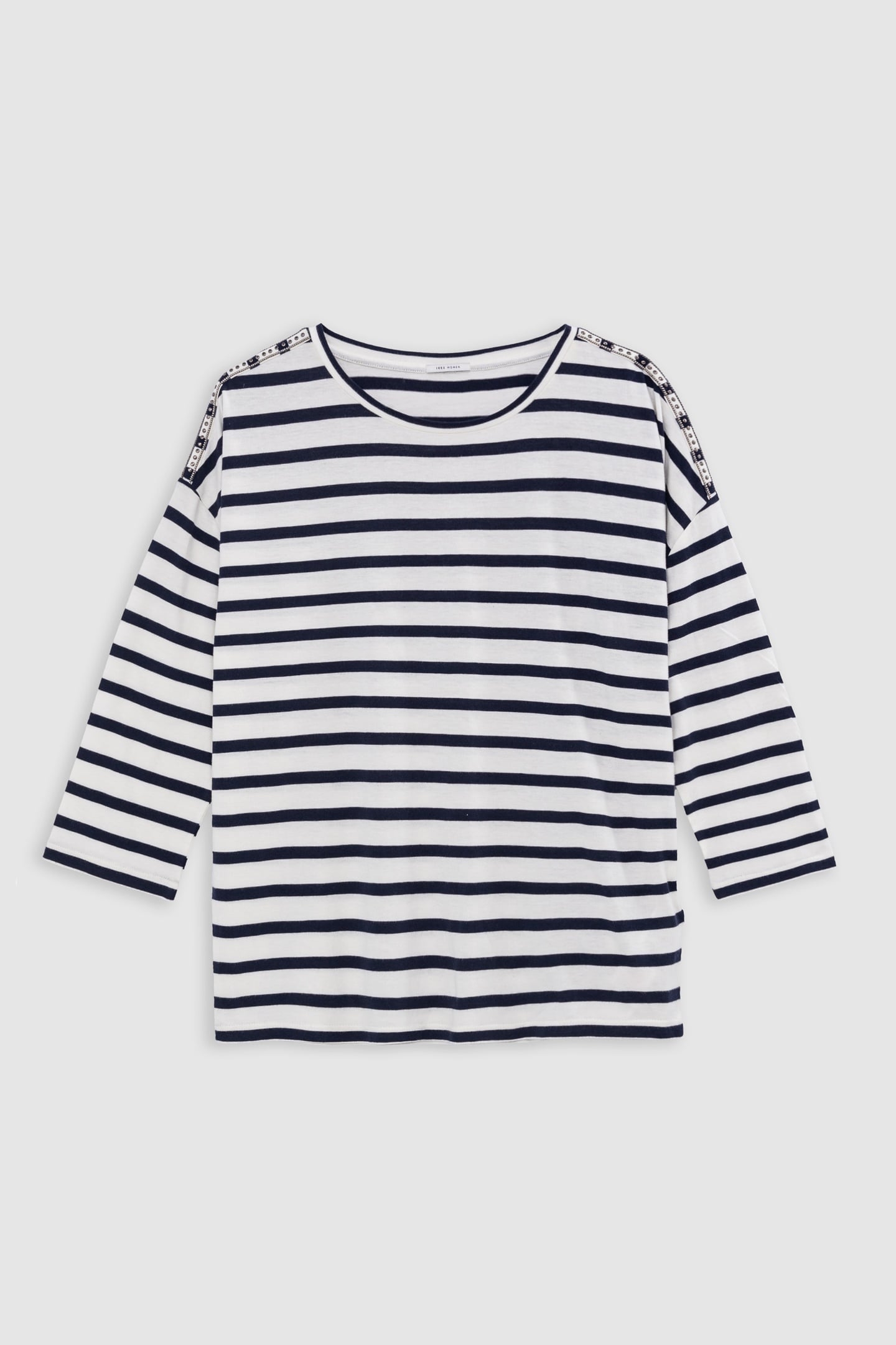 OVERSIZED SAILOR TEE WITH SHOULDER JEWELS 4