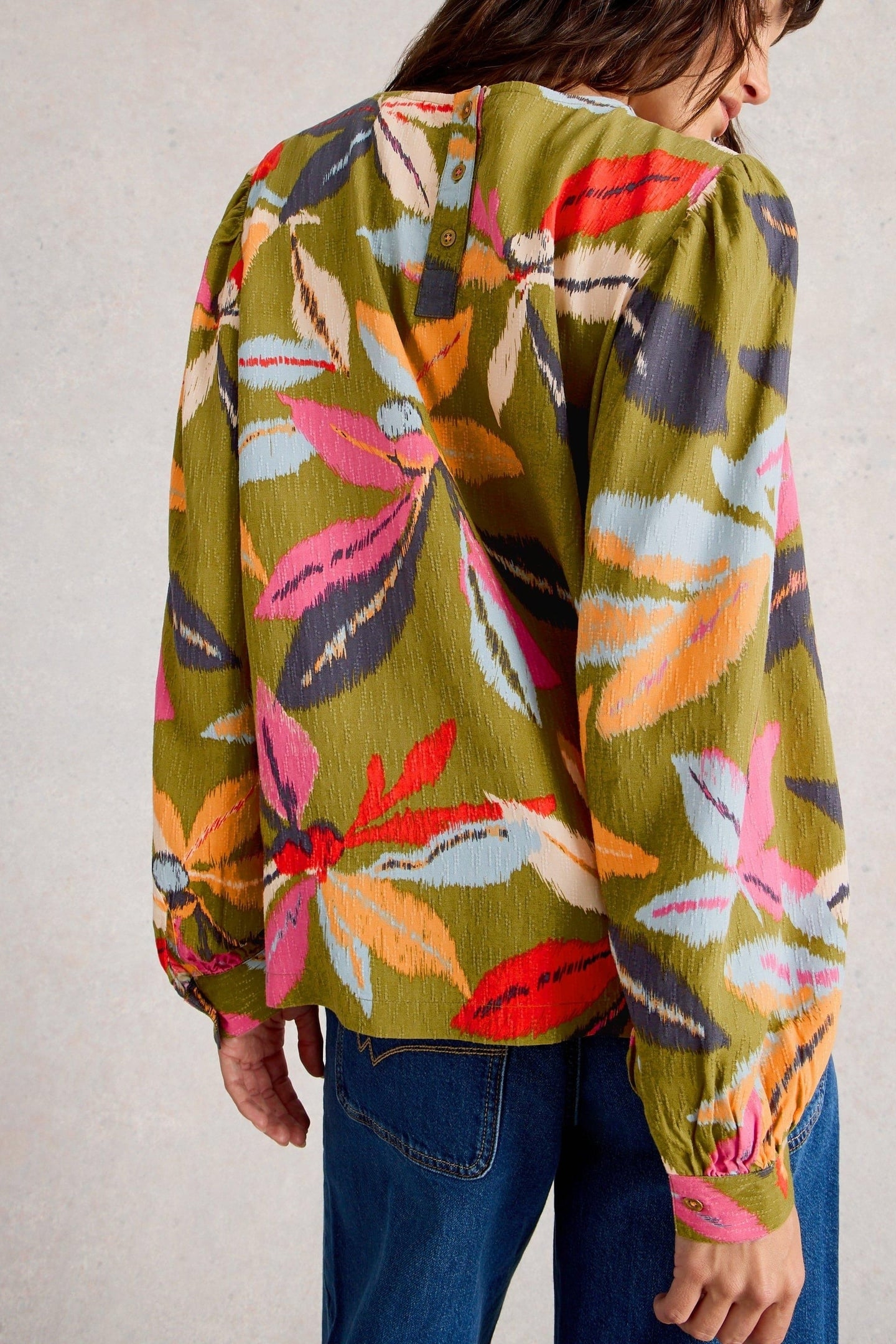 ULLA TOP GREEN MULTI 2