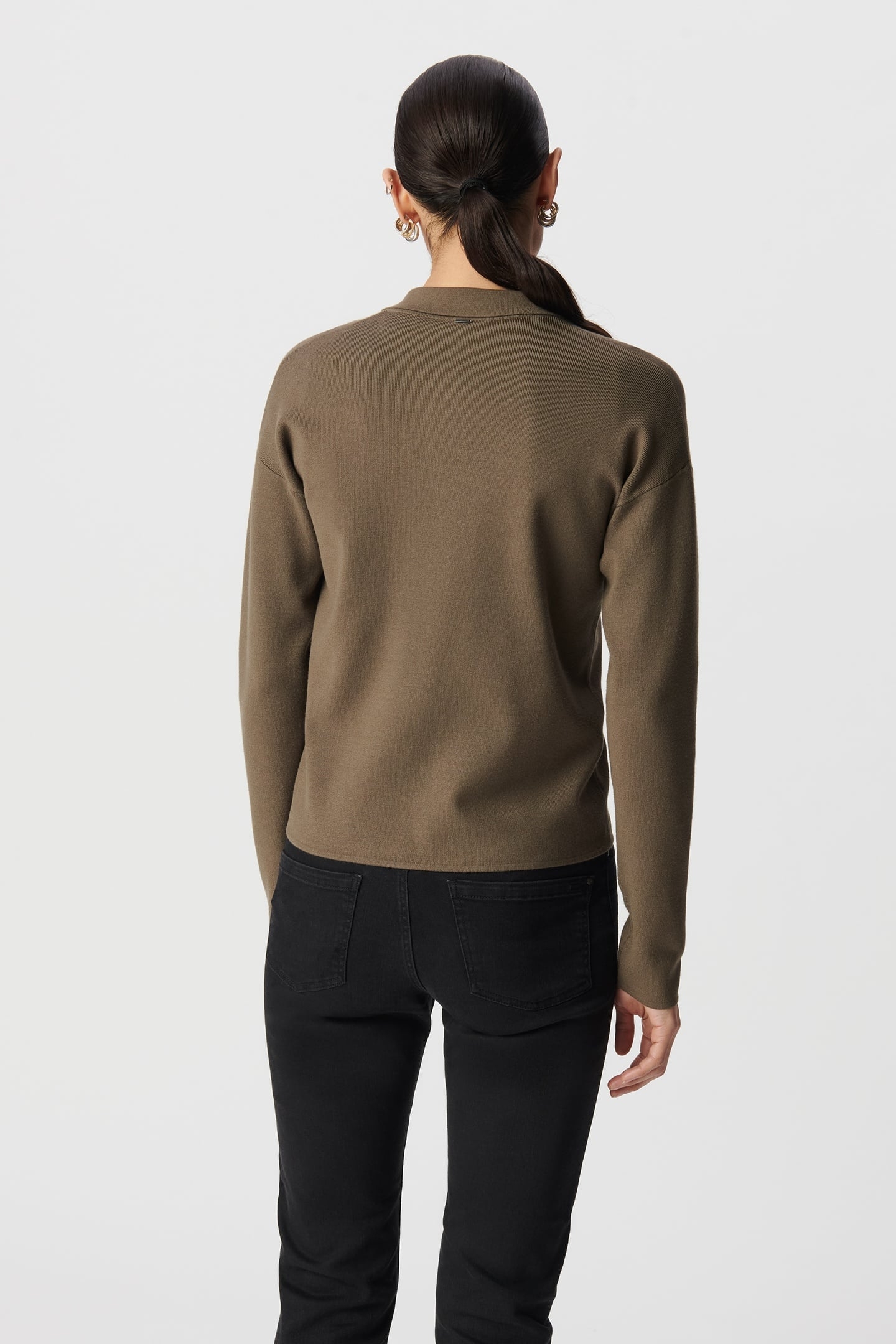 CARDIGAN KHAKI KNIT SPIRIT JACKET WOMEN 3