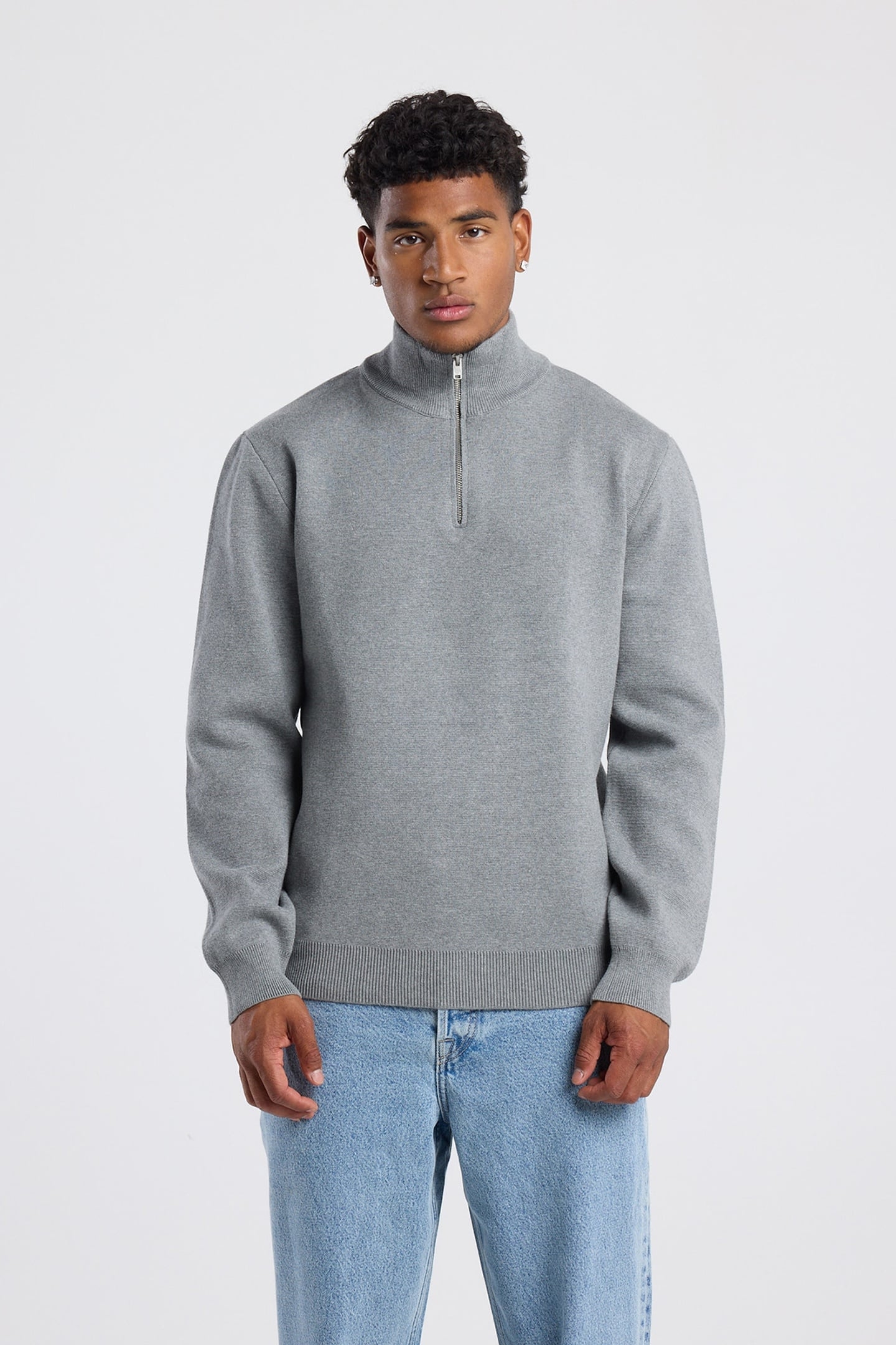 KONRAD HALFZIP DARK GREY MELANGE 1