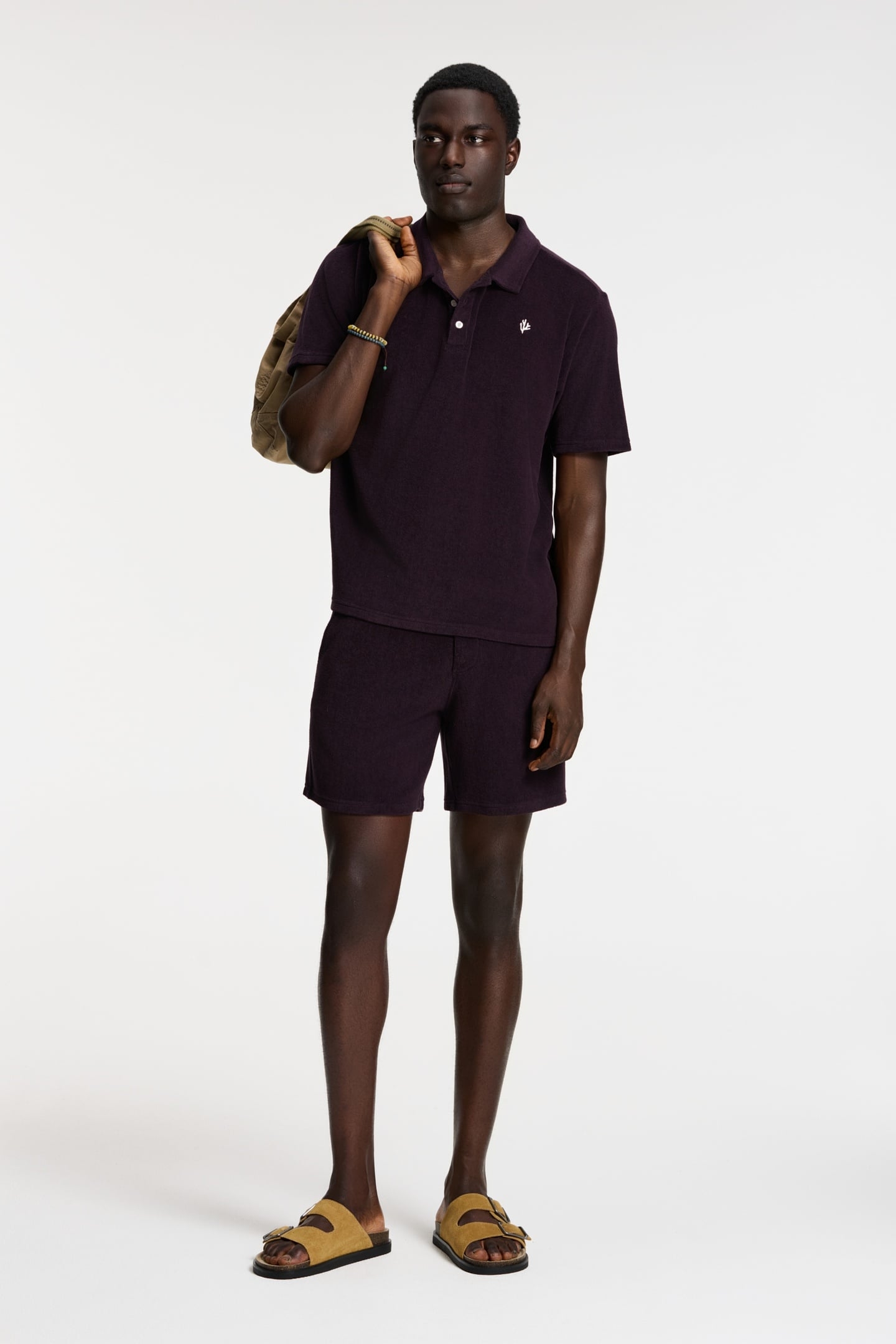 NICO TOWELING POLO SOLID PURPLE ROCK 2