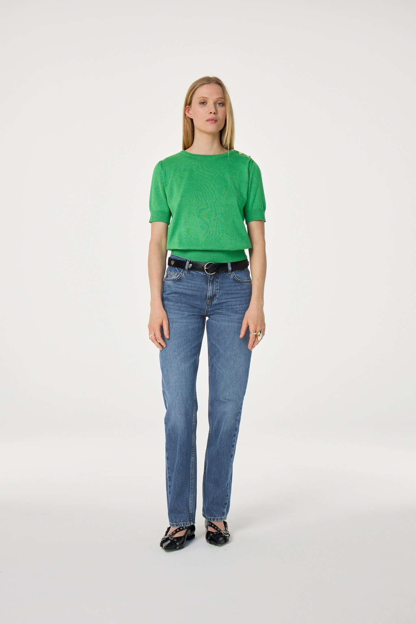 PHILOU PULLOVER GREEN GLIMMER 1