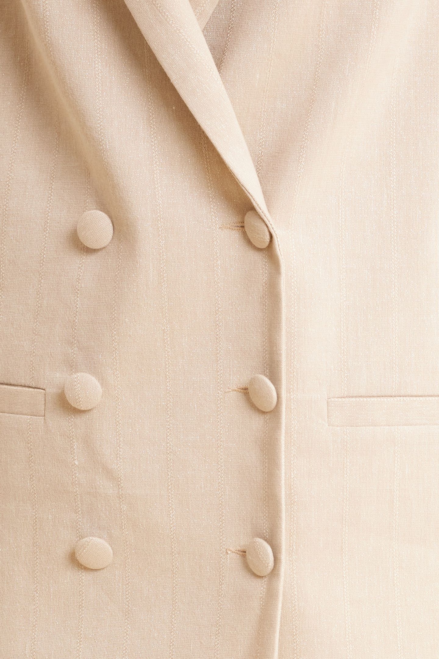 ECRU LUREX PINSTRIPE PATTERN SUIT JACKET ECRU 6