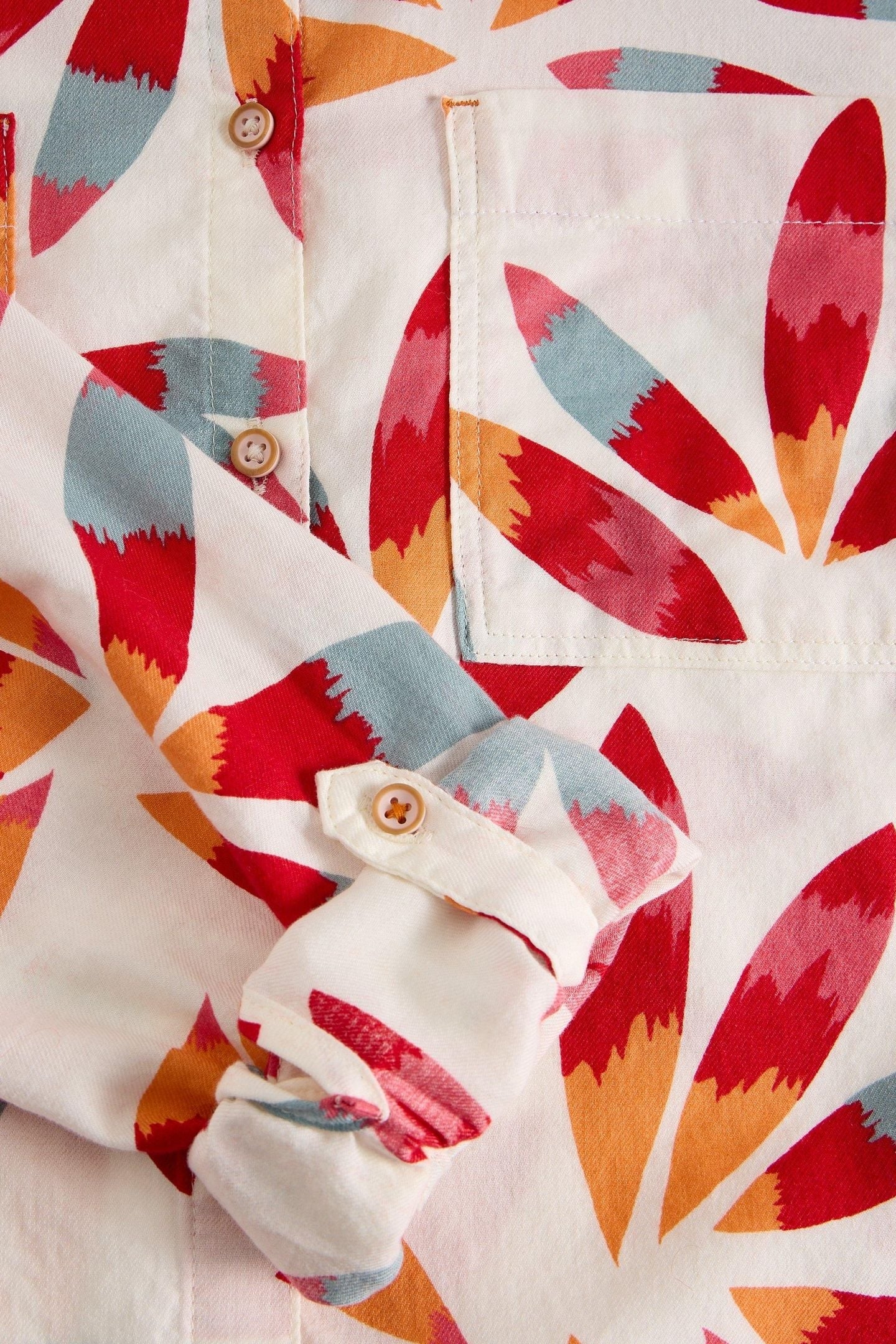 SOPHIE ORGANIC COTTON SHIRT IVORY PRINT 4