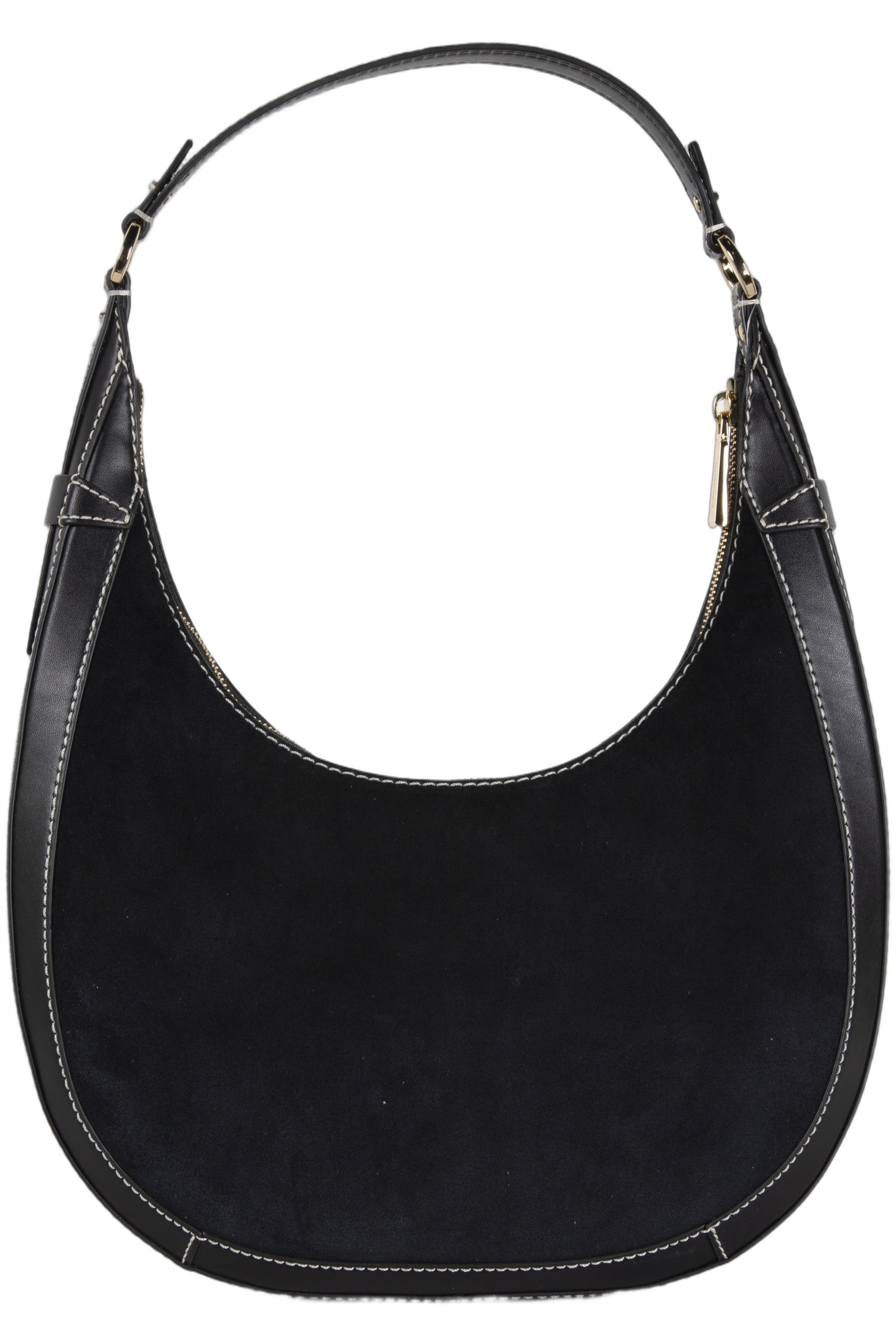 LARGE CRESCENT HOBO SHOULDER BAG BLACK 4