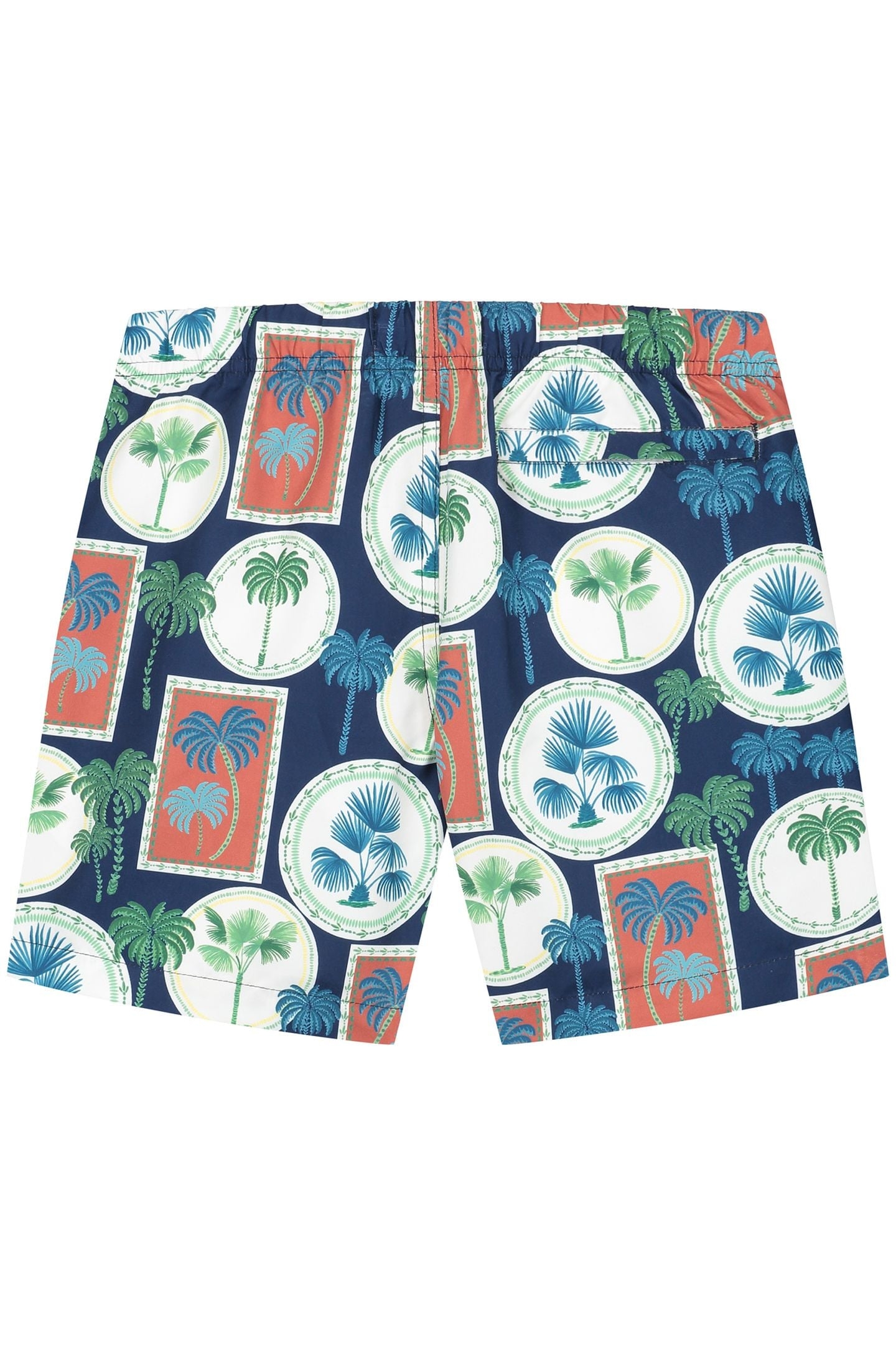 BOYS SWIM SHORTS PAINTED PALM ROYAL BLUE 2