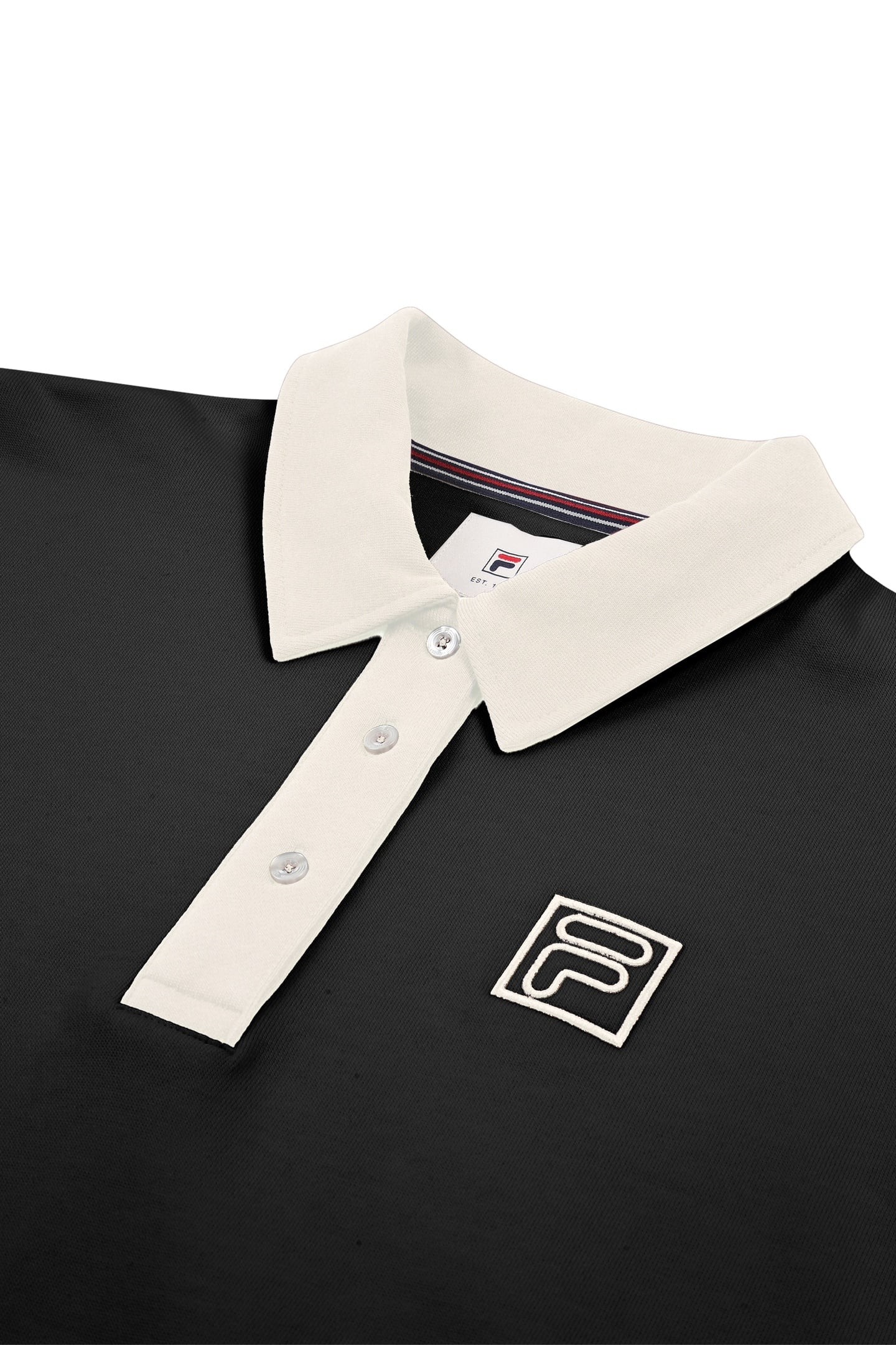 LAGRIO LOOSE POLO SWEATSHIRT BLACK-EGRET 7