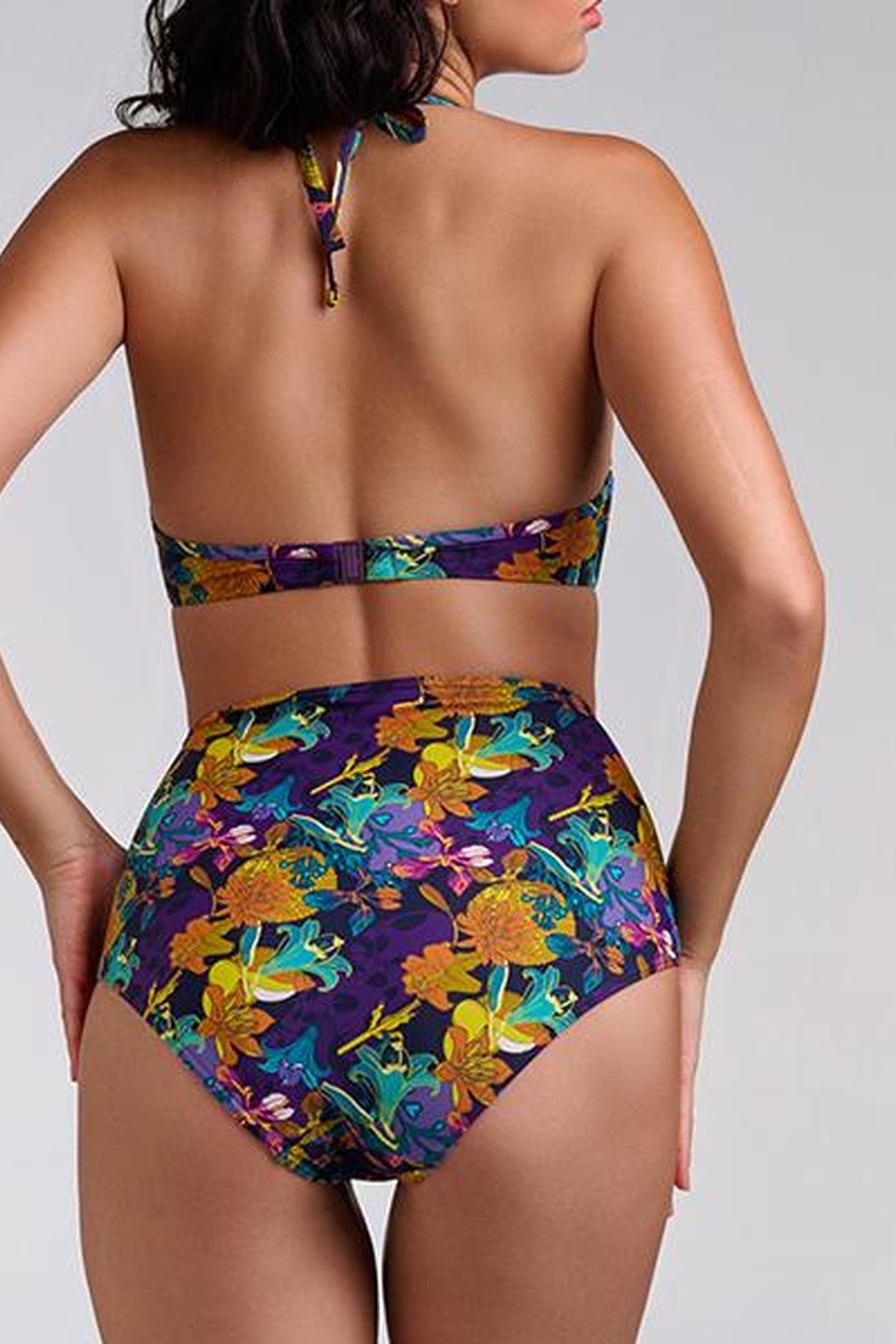 ACAPULCO PETUNIA PURPLE PLUNGE BALCONY BIKINI TOP 2