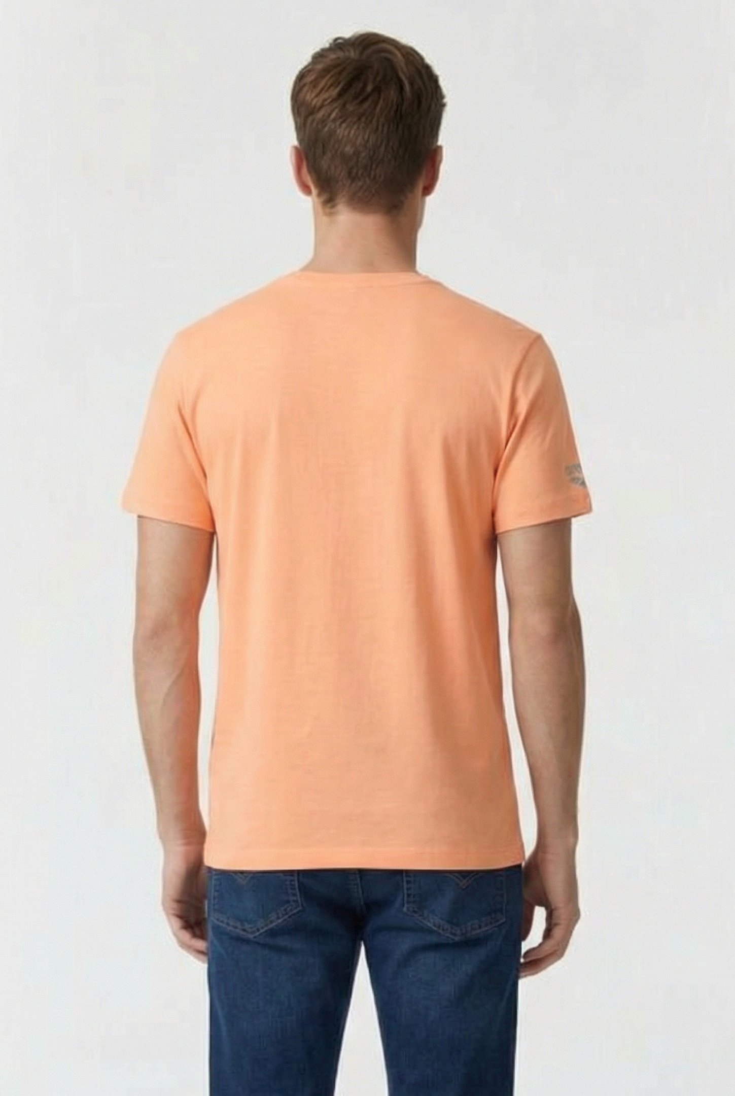 MEN'S T-SHIRT SOLID COTTON LIGHT NESPOLA-SUNSET 2