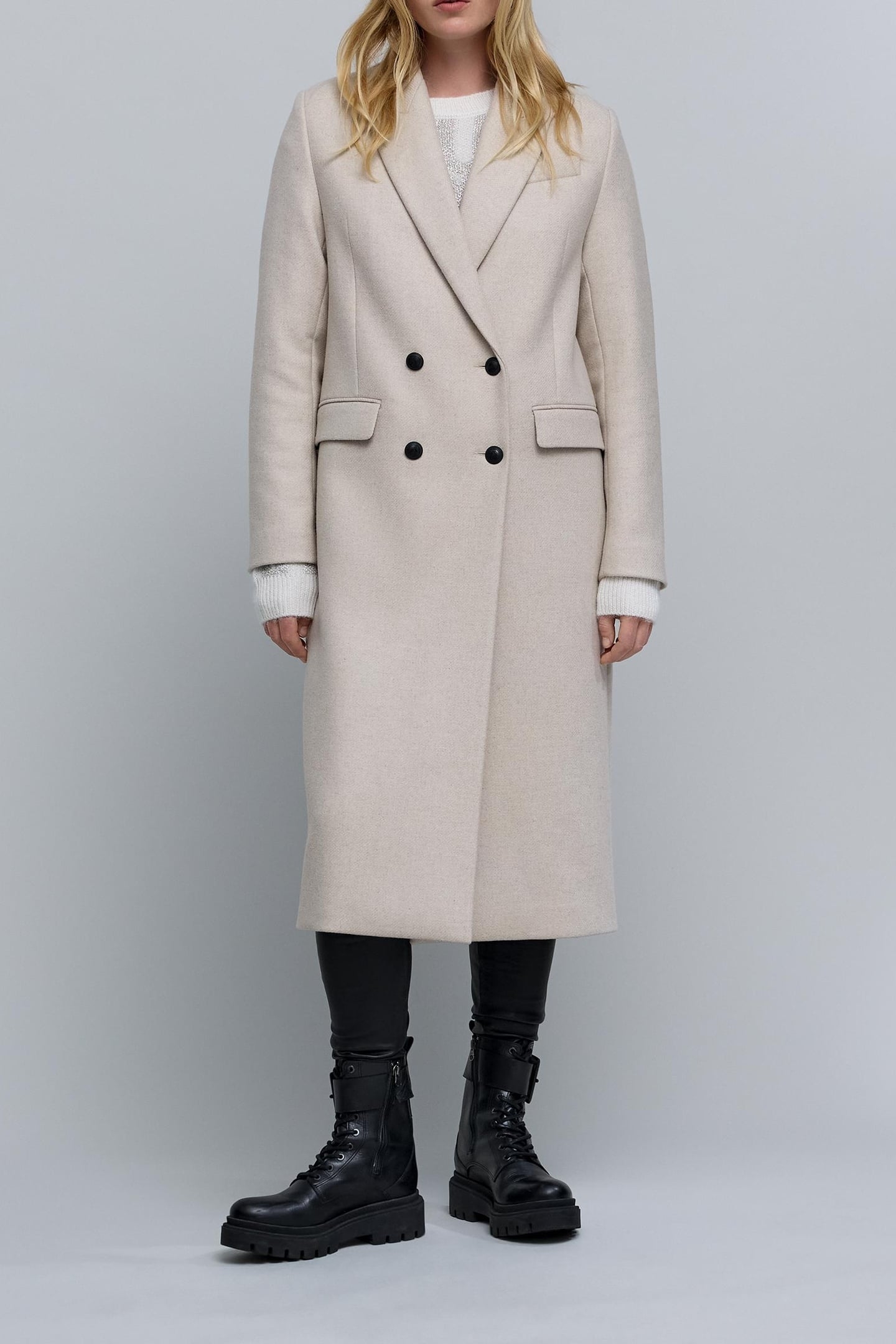 LONG ECRU PEA JACKET 4