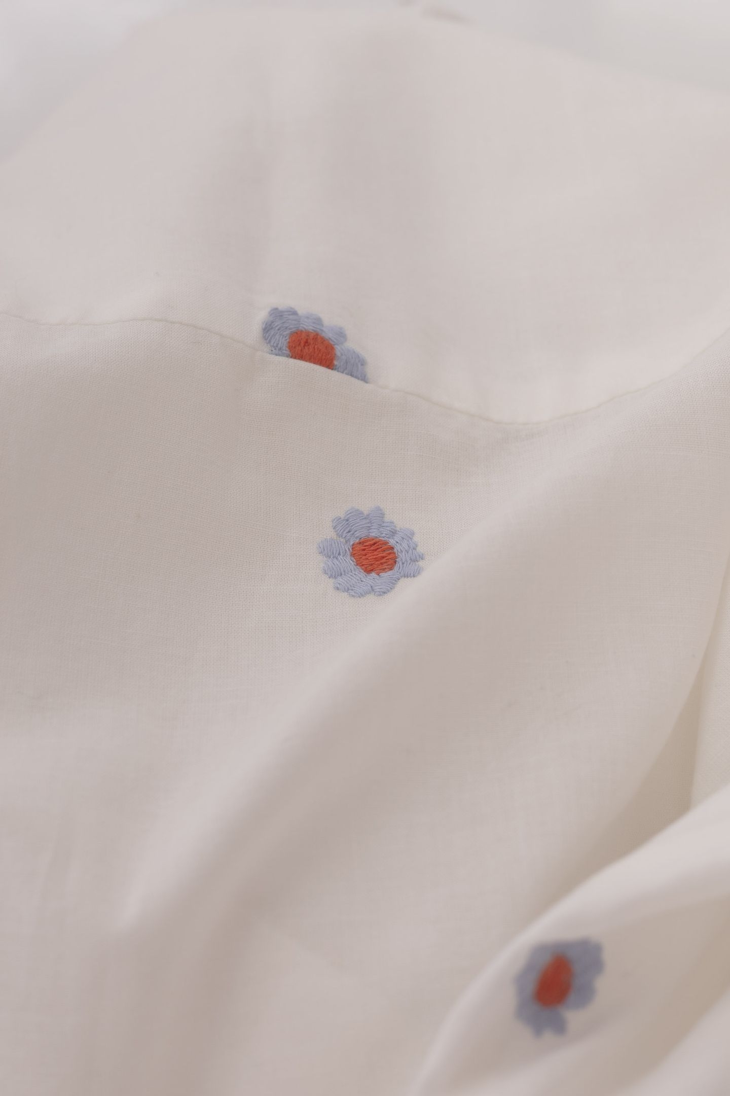 WHITE SHIRT WITH FLOWER EMBROIDERY OFF-WHITE 8