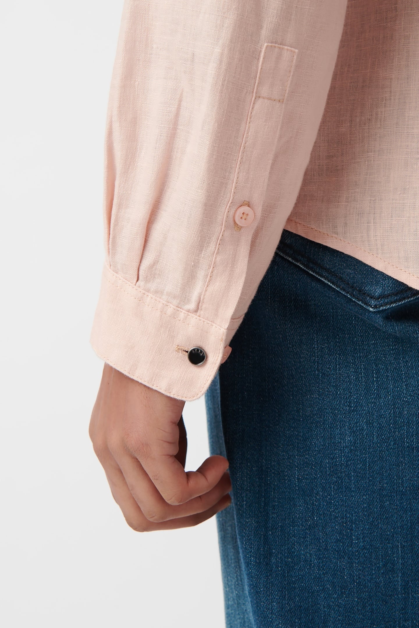 PINK LINEN SLIM SHIRT 5