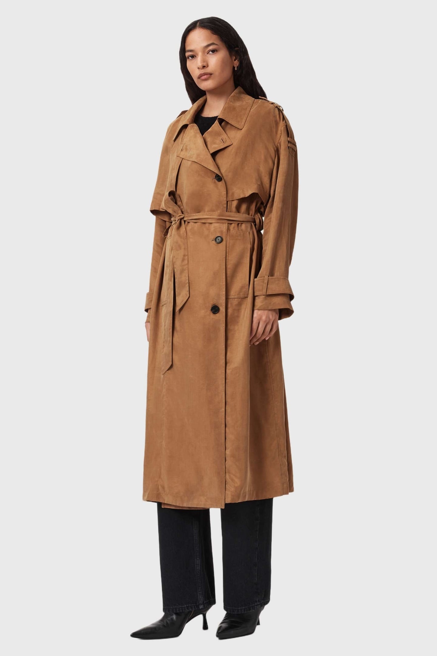 LINNIE TRENCH CARAMEL CAFE BROWN 3