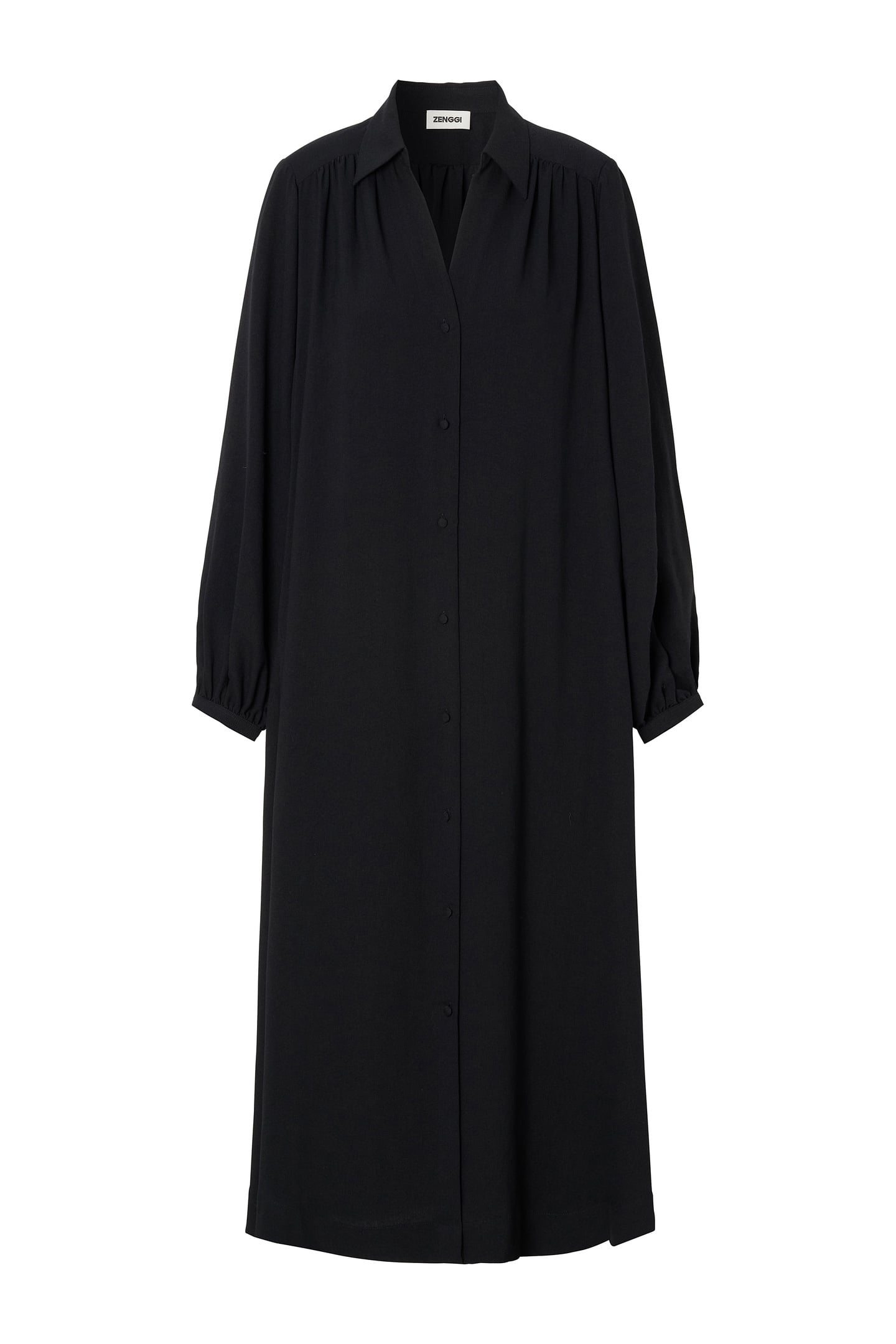 RELAXED LONG DRESS BLACK 4
