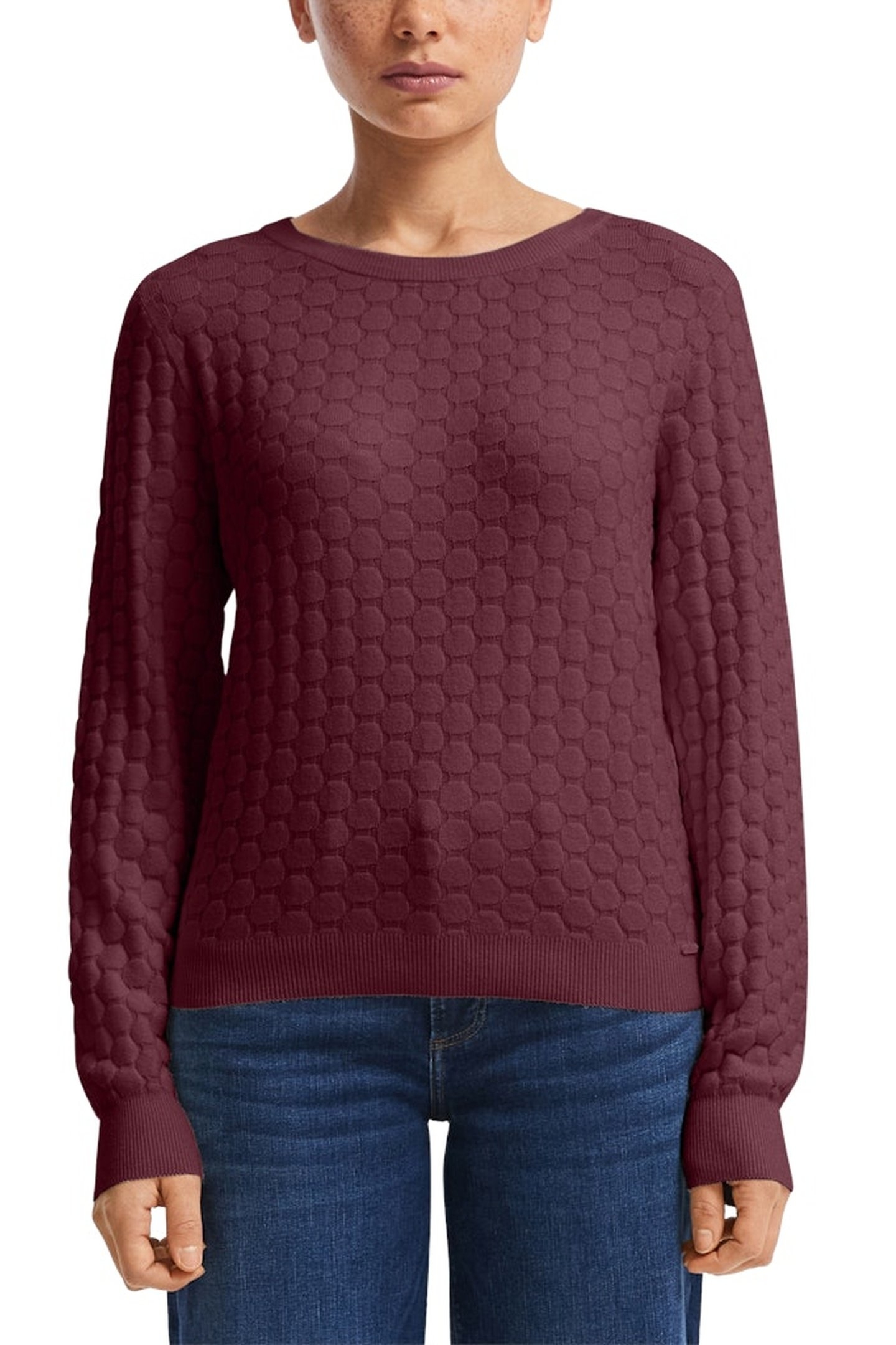 S.OLIVER-QS PULLOVER BURGUNDY 1