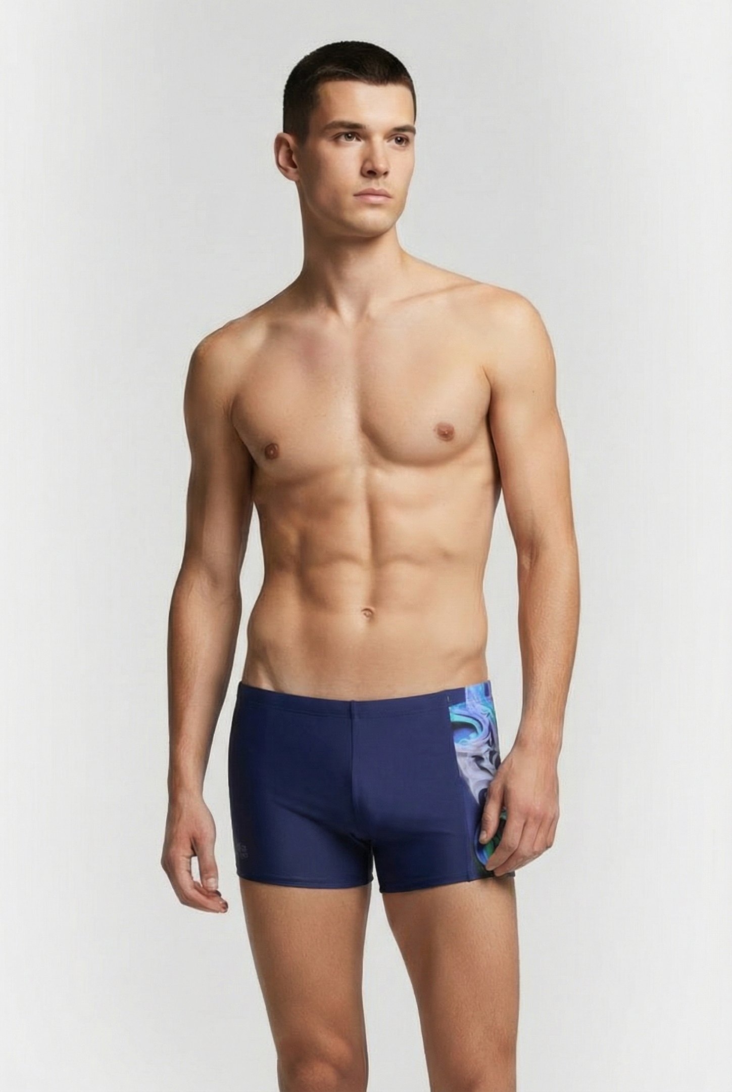 MEN'S ARENA IMAGINARY SWIM SHORT NAVY MULTI 1