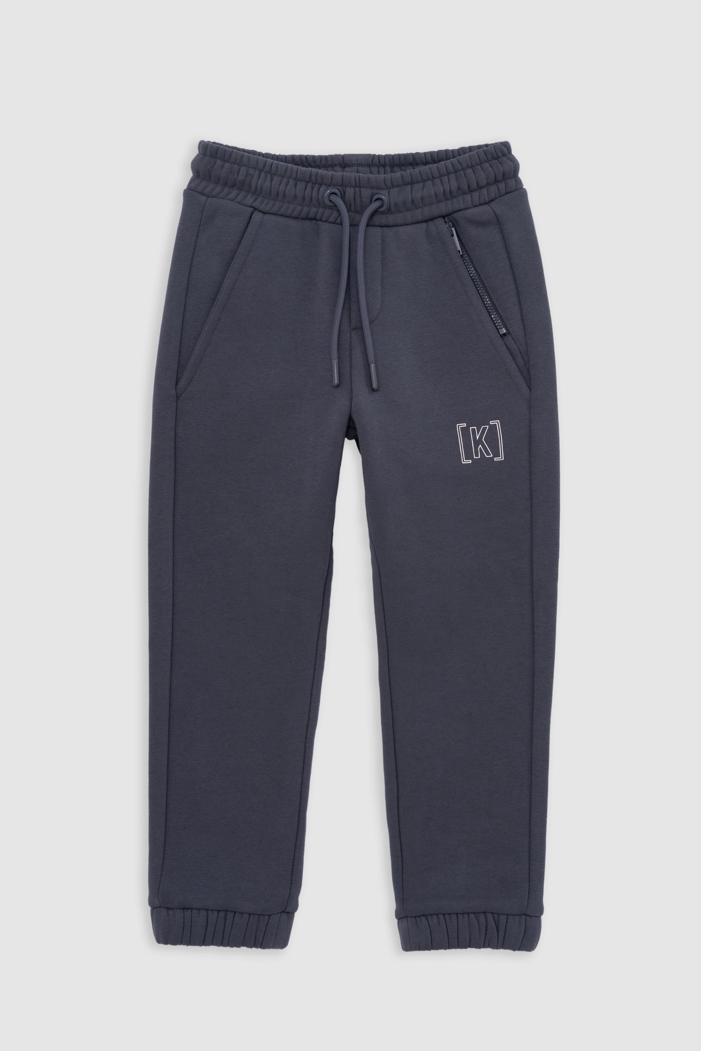 BOY'S GREY ONE-POCKET ZIP-UP JOGGING SUIT 1