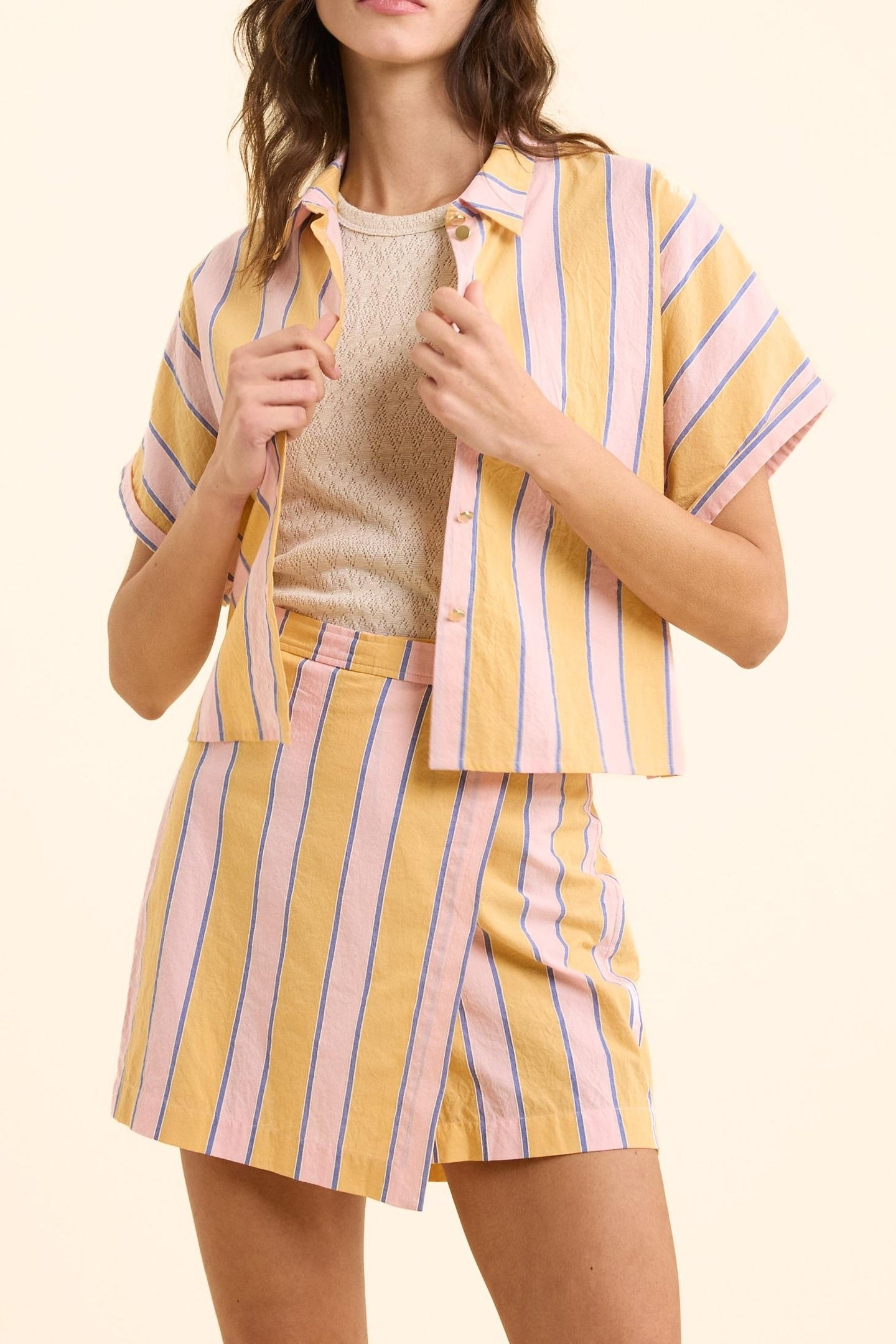 YELLOW STRIPED SKORT YELLOW 1