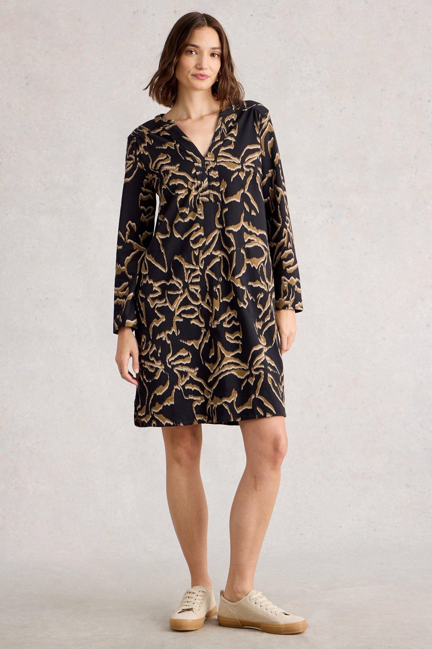 JUNE DRESS BLACK MULTI 1