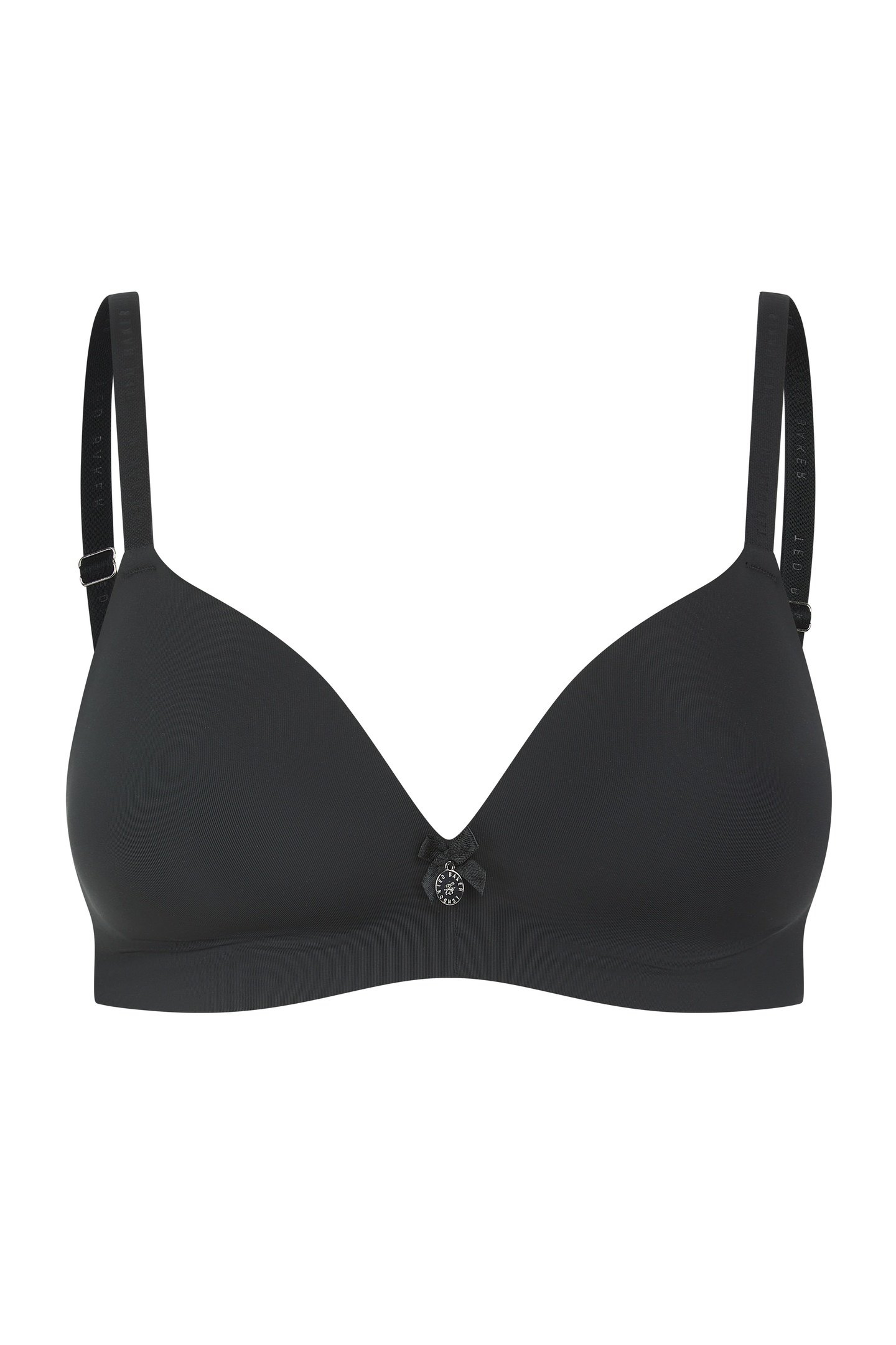 FABEL 2 PK DITSY ROSE PRINT WIRELESS SHAPIING BRA JET BLACK 4