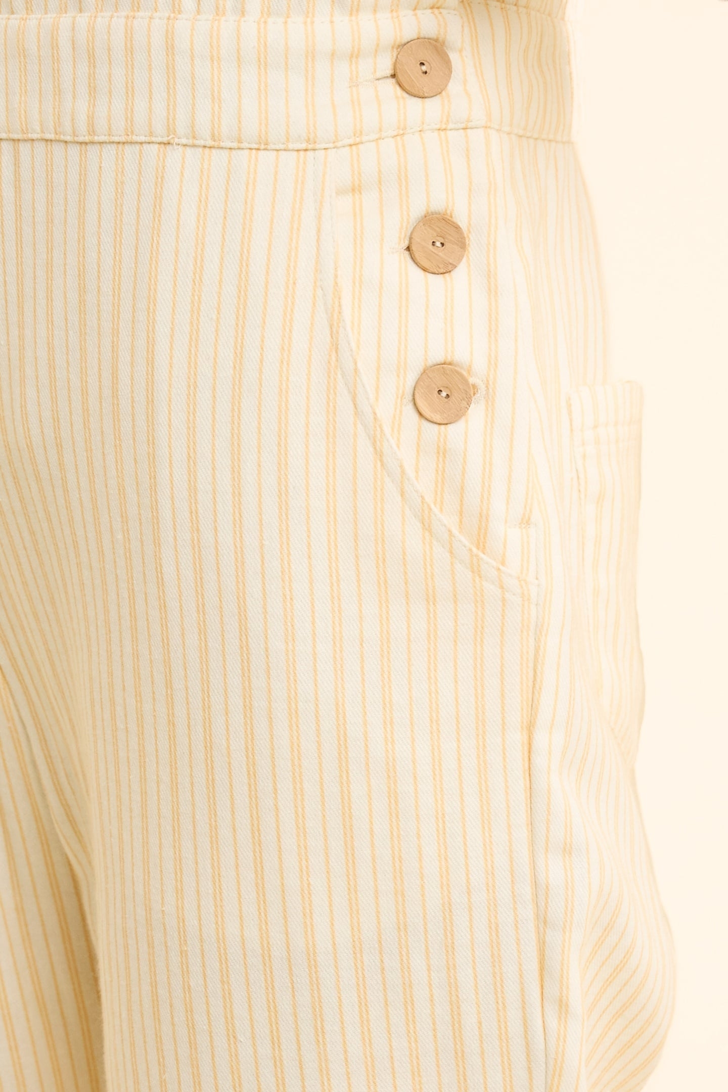 ECRU DENIM DUNGAREES WITH YELLOW STRIPES ECRU 5