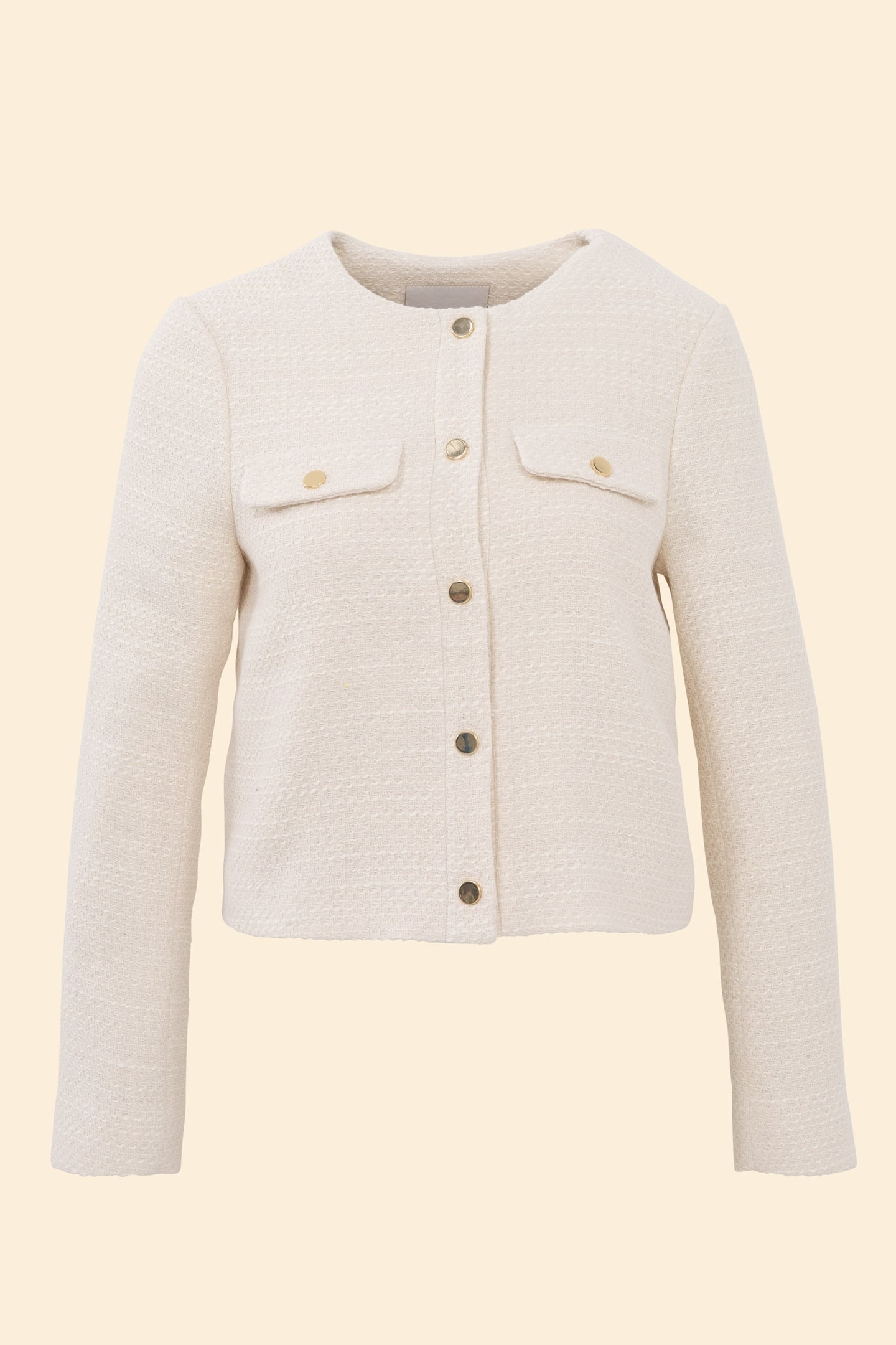 SHORT SQUARE JACKET IN ECRU I.CODE ECRU 5