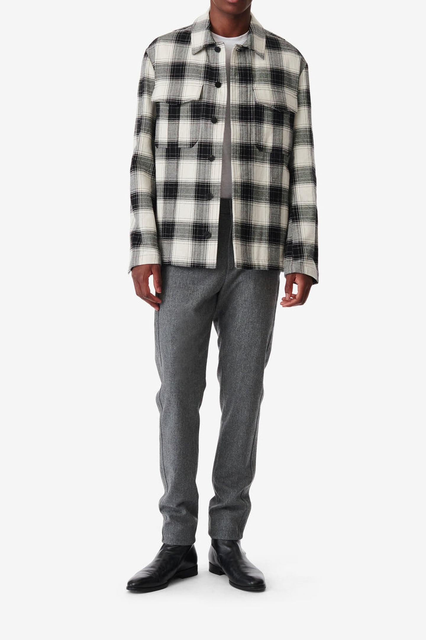 FULVIO OVERSHIRT MIXED WHITE 2