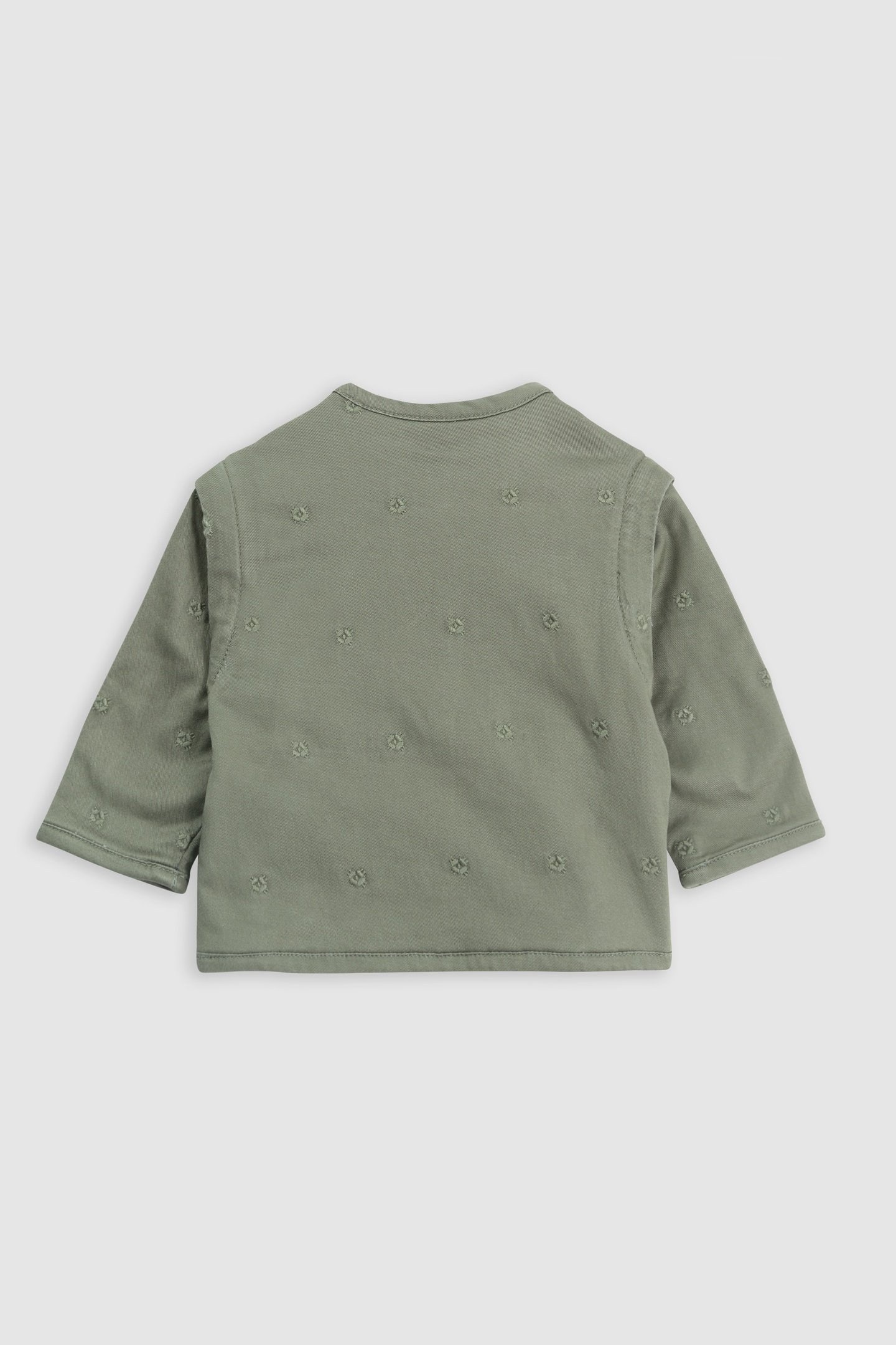 EMBROIDERED KHAKI JACKET WITH REMOVABLE SLEEVES 2